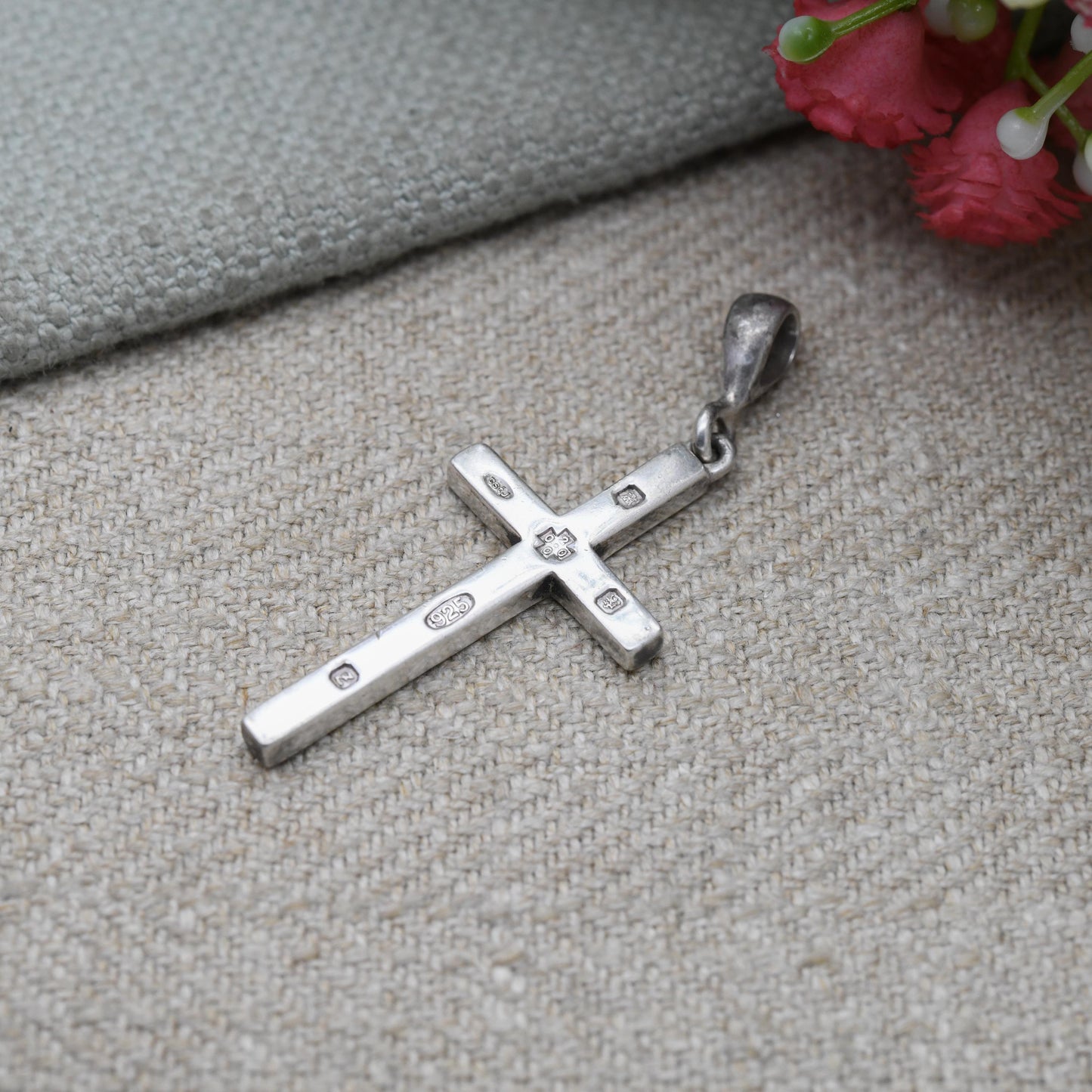 Vintage Sterling Silver Millennium Hallmark Cross Pendant 2000 - Scottish Christian St John | Religious Jewellery | Gift for Necklace