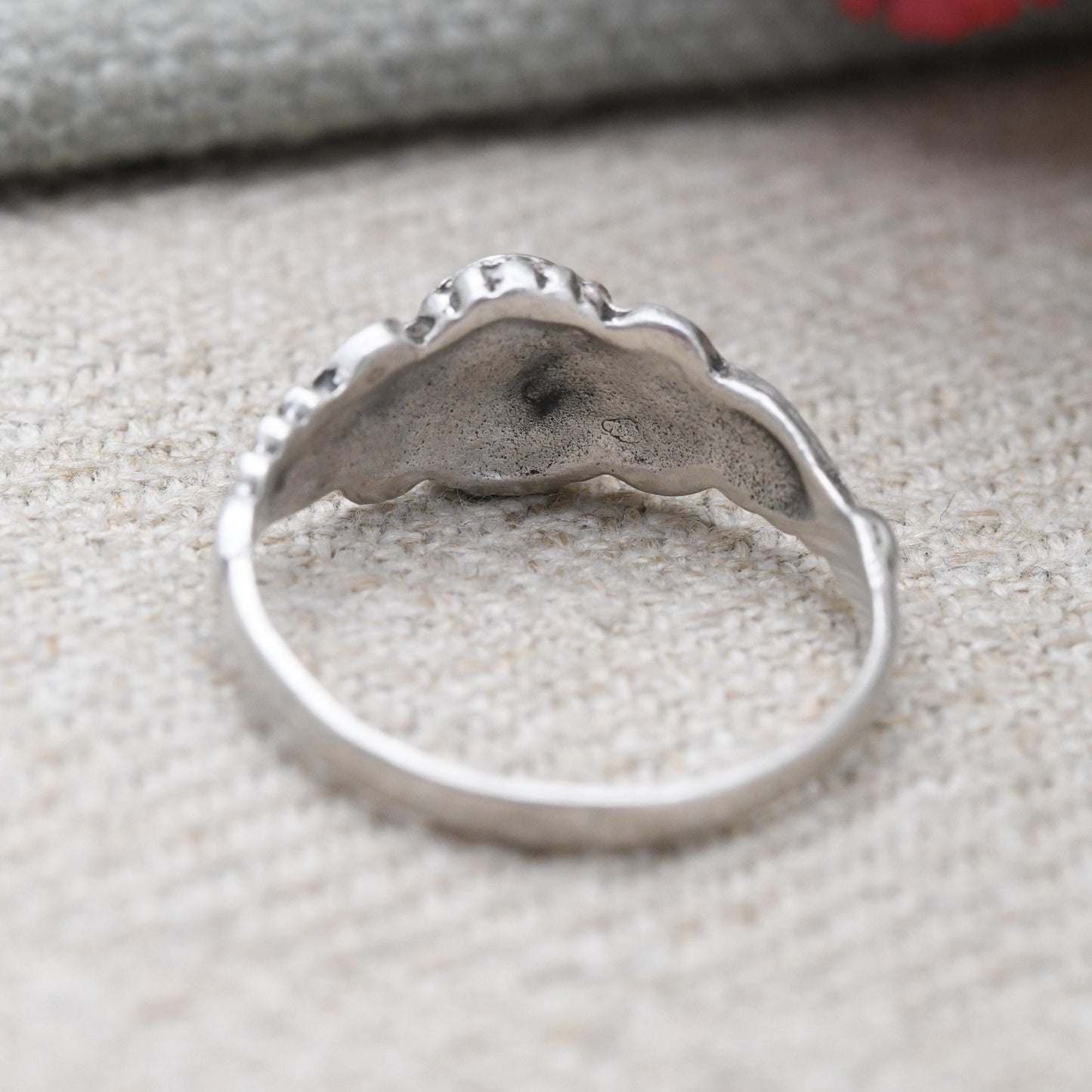 Vintage Sterling Silver Yin and Yang Ring - White and Black Design | Equal Opposite Symbol | UK Size - M 1/2 | US Size - 6 1/2