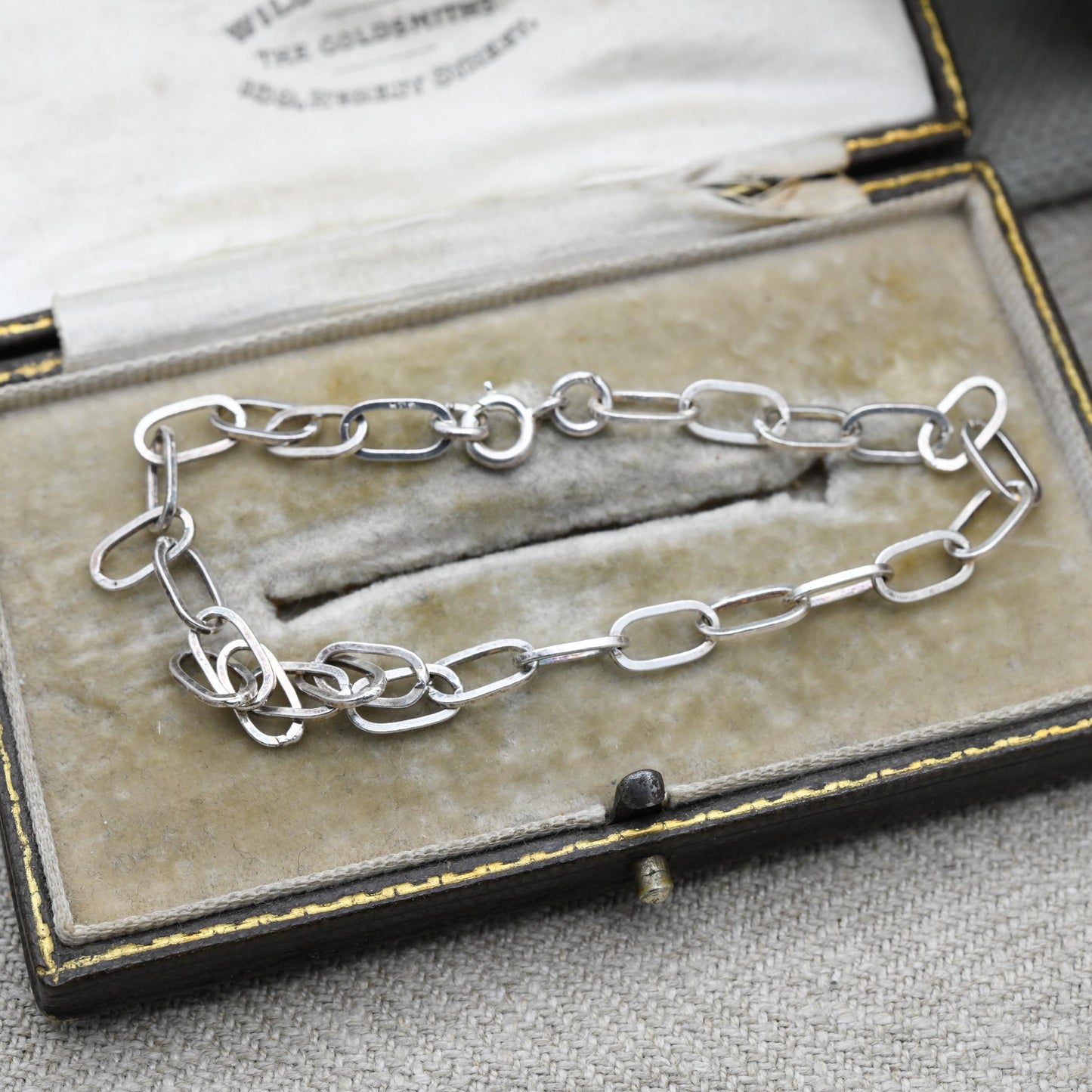 Vintage Sterling Silver Cable Link Bracelet - Unisex Gift for Him Her