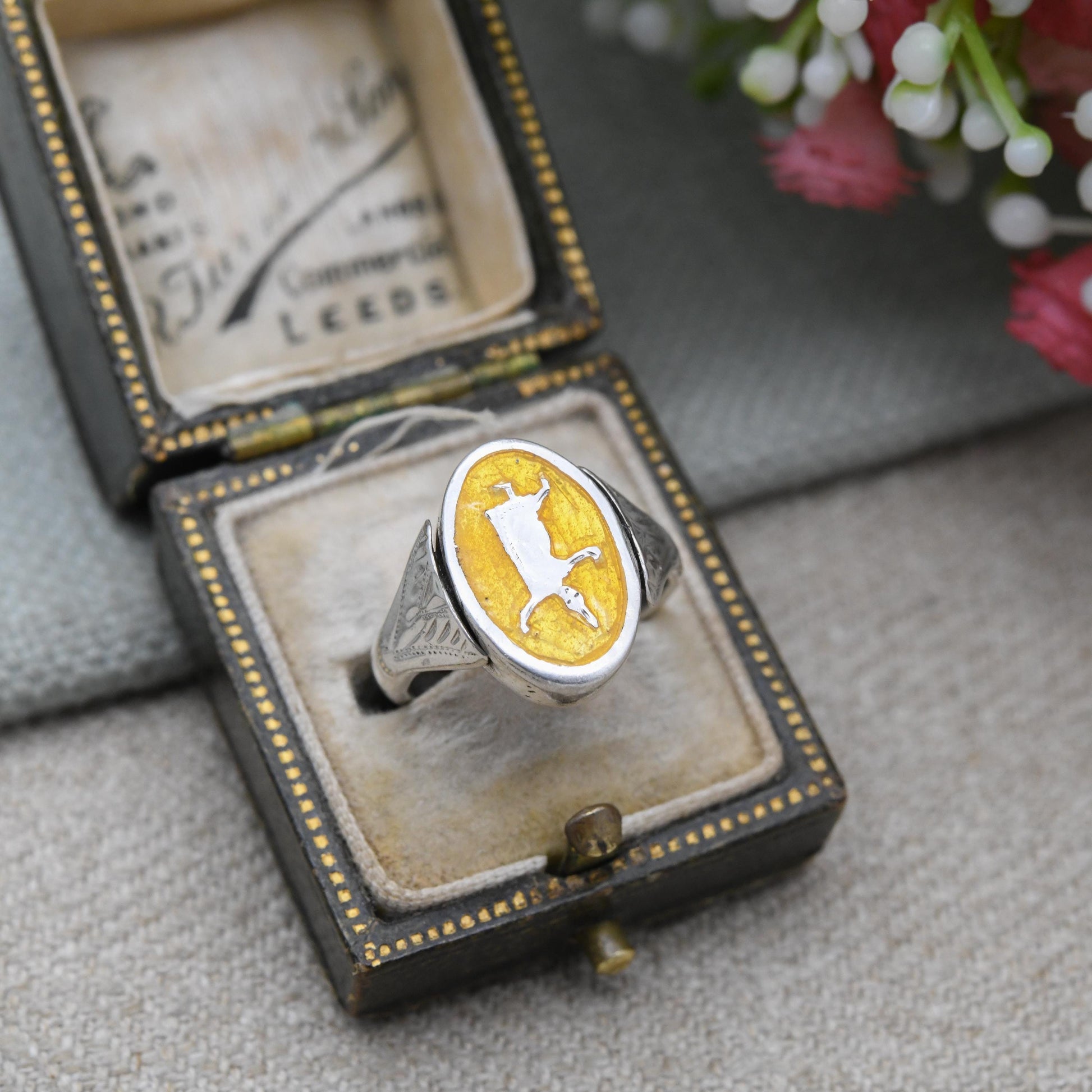 Vintage Silver Niello Siam Flip Ring - Double Sided Thailand Dancer God Jewellery | UK Size - L | US Size - 5 3/4