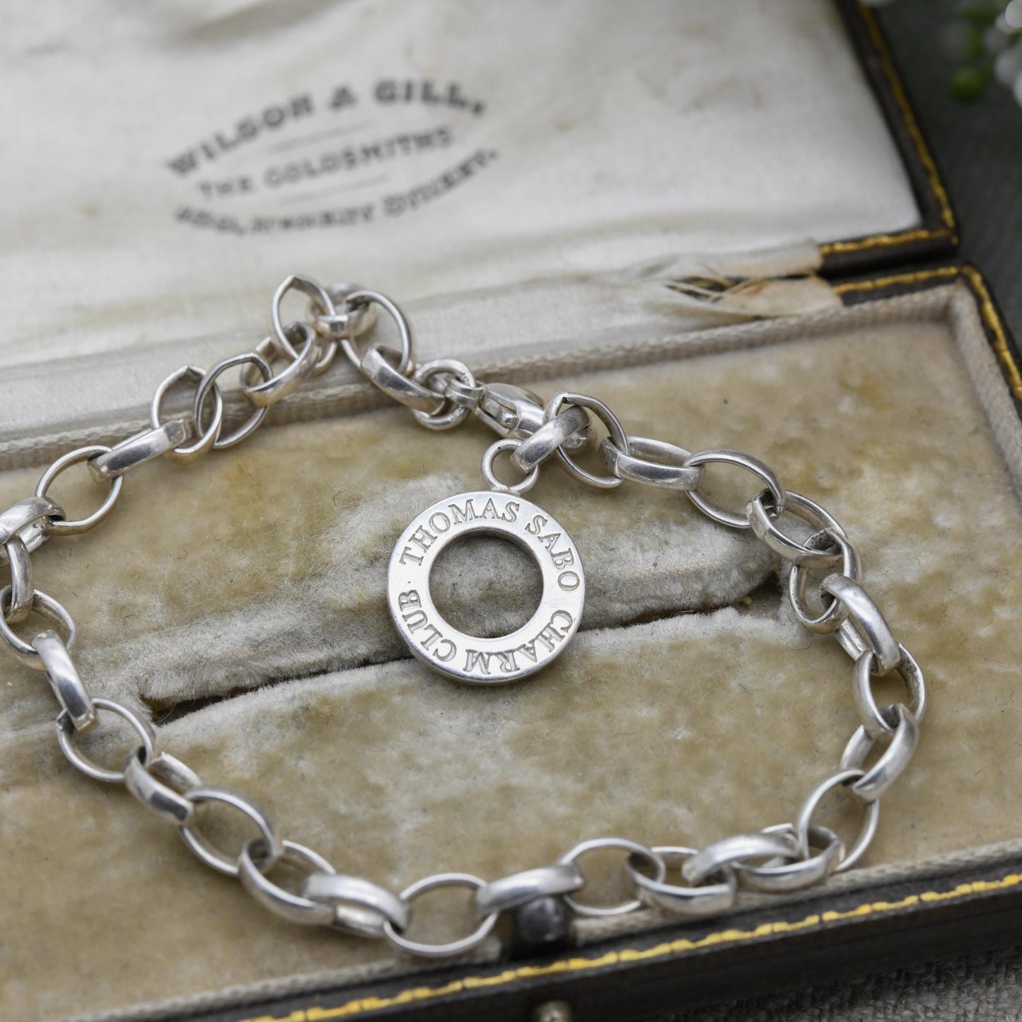 Sterling Silver Thomas Sabo Iconic Charm Bracelet with Charm Club Ring - Cable Links Chain | Gift for Her