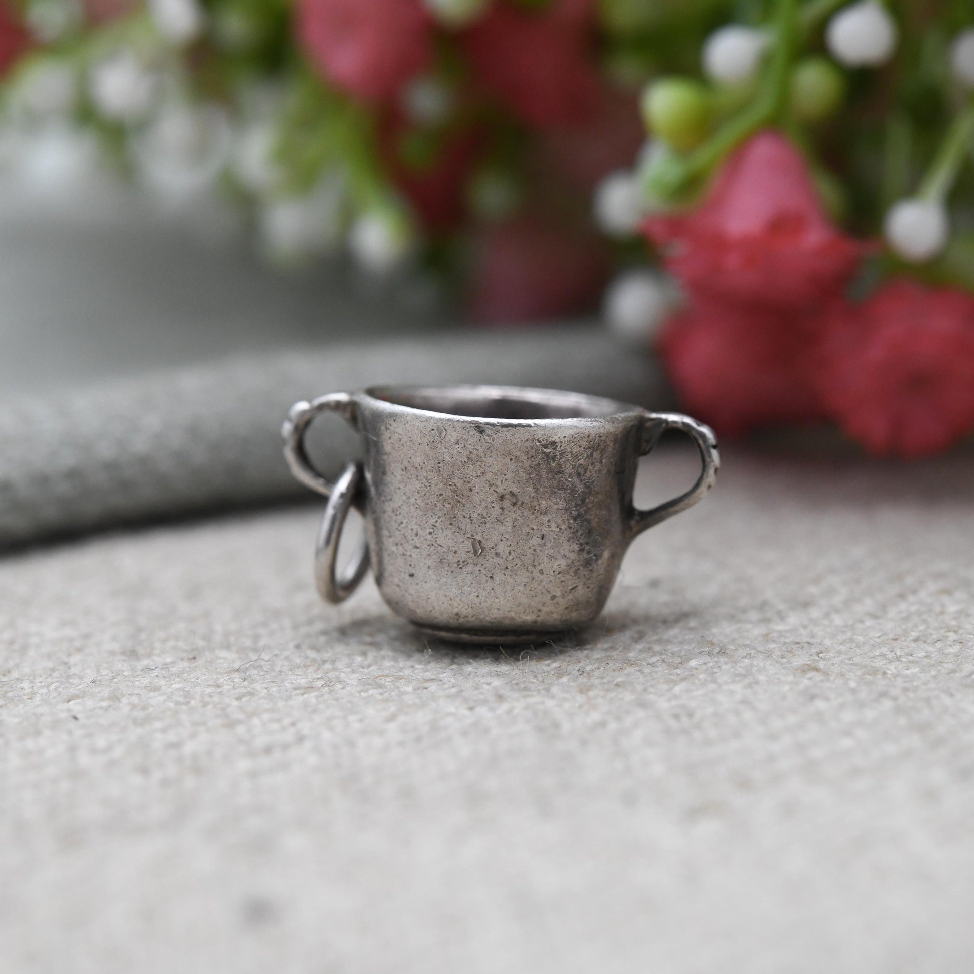 Vintage Sterling Silver Guernsey Loving Cup Charm Pendant - Timeless Traditional Heirloom | Baptism Present | Gift for Charm Bracelet