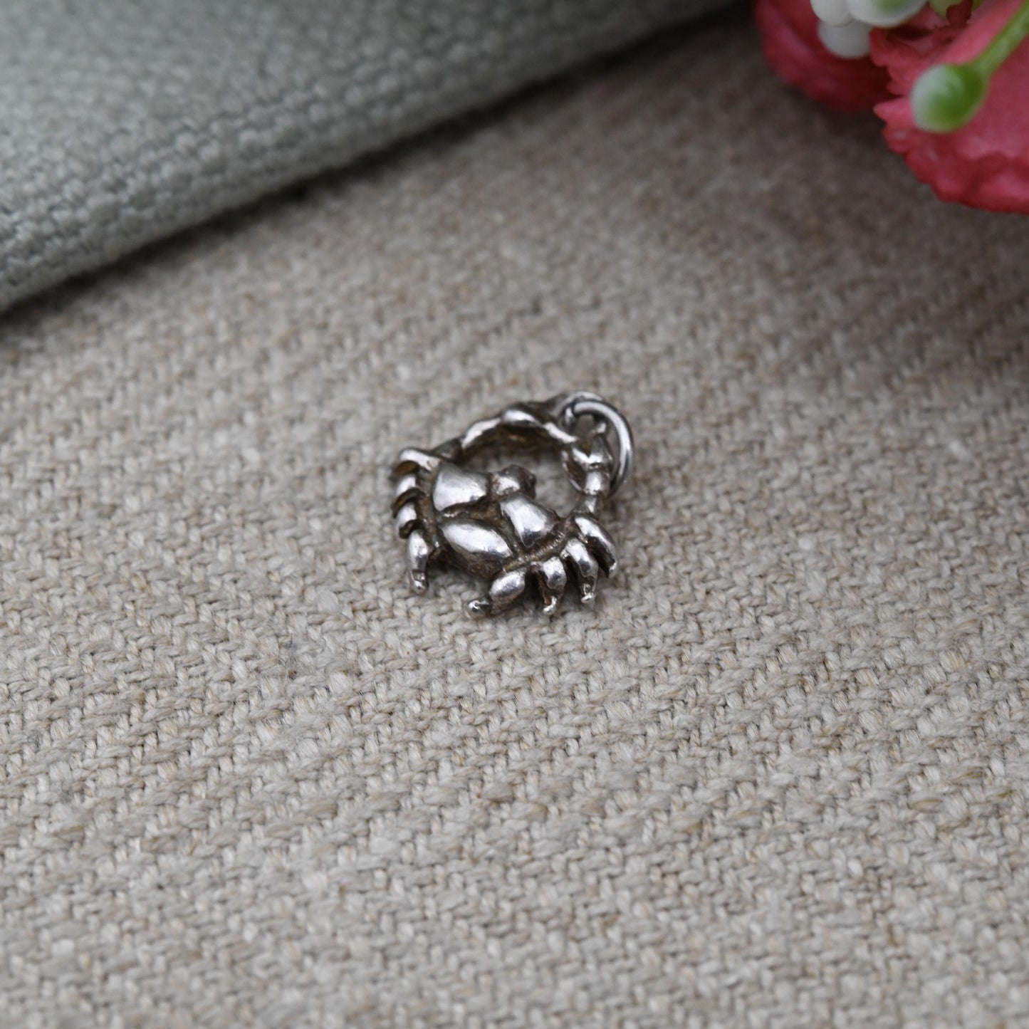 Vintage Sterling Silver Crab Charm Pendant - Animal Charm | Sea | Ocean | Gift for Charm Bracelet