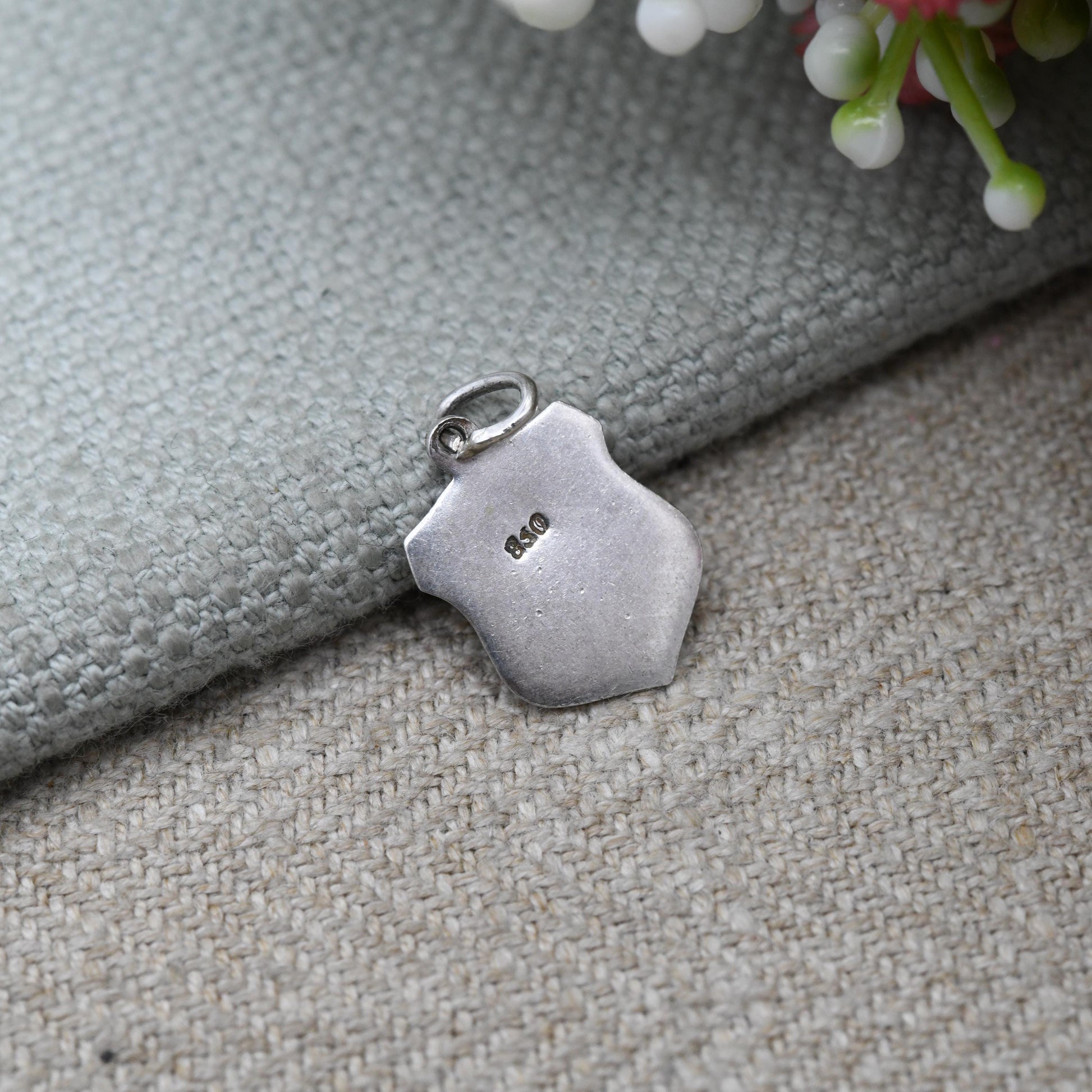 Vintage 830. Silver Palermo Charm Pendant - Sicily Italy | Scandinavian Silver | Europe | Souvenir Gift for Charm Bracelet