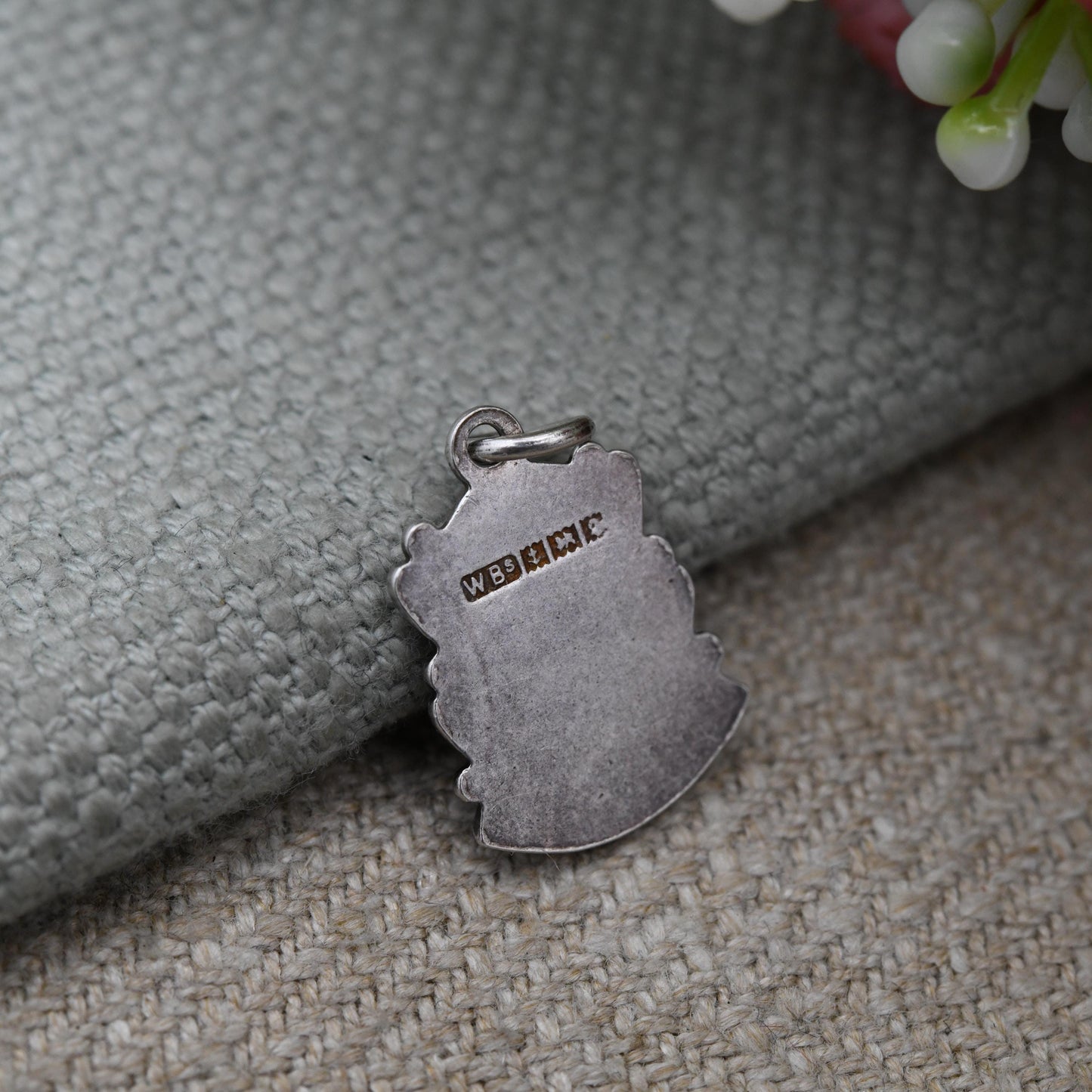 Vintage Sterling Silver Enamel Giants Causeway Souvenir Shield Charm Pendant - Ireland | Tourist | Souvenir Gift for Charm Bracelet