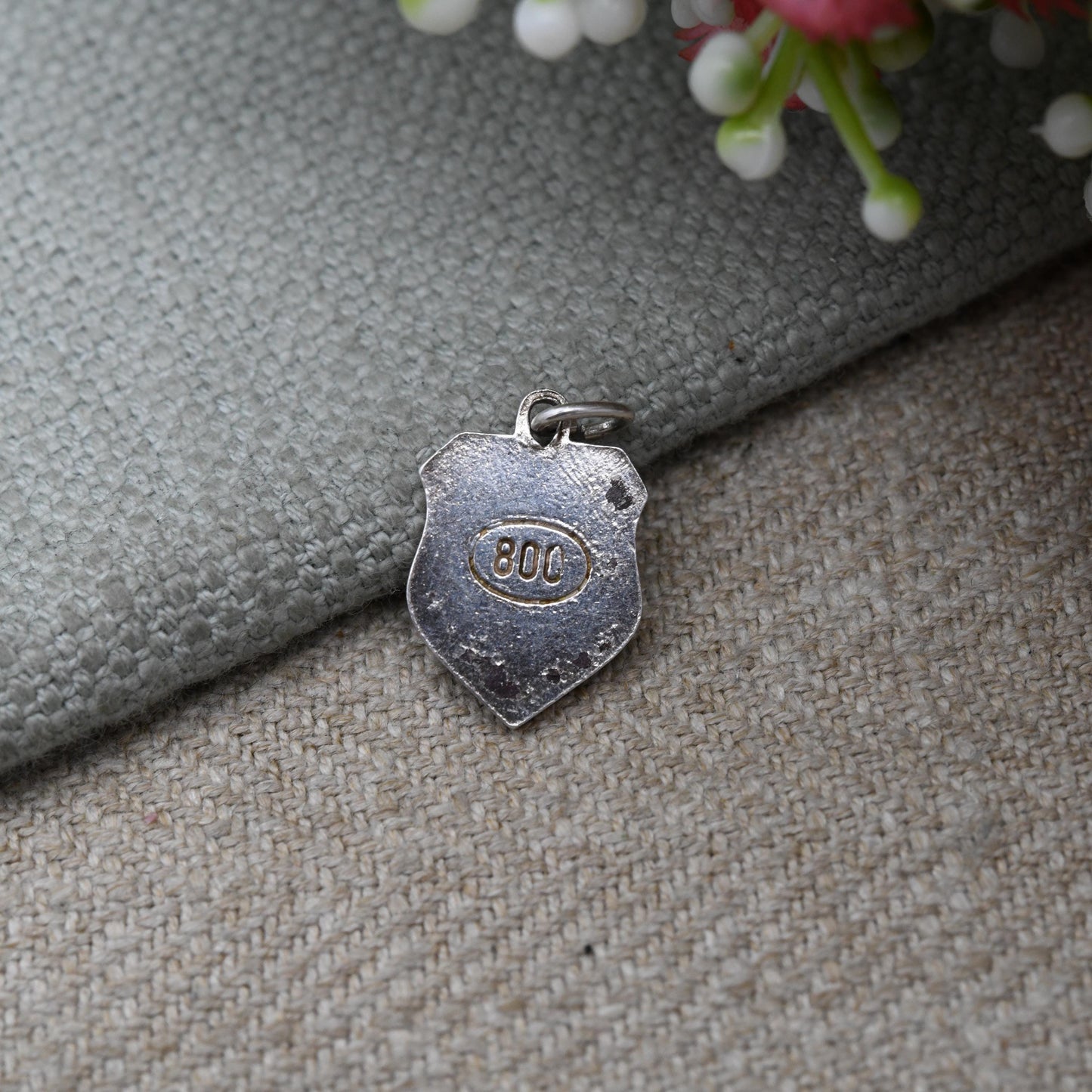 Vintage .800 Silver Venice Enamel Souvenir Shield Charm Pendant - Venezia | Venice Italy | Tourist | Souvenir Gift for Charm Bracelet