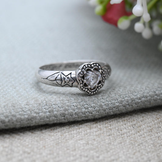 Sterling Silver Posy Ring - Ever Mine, Ever Thine, Ever For Each Other | Hidden Secret Message Band | Size UK - R 1/2 | US - 9 1/4
