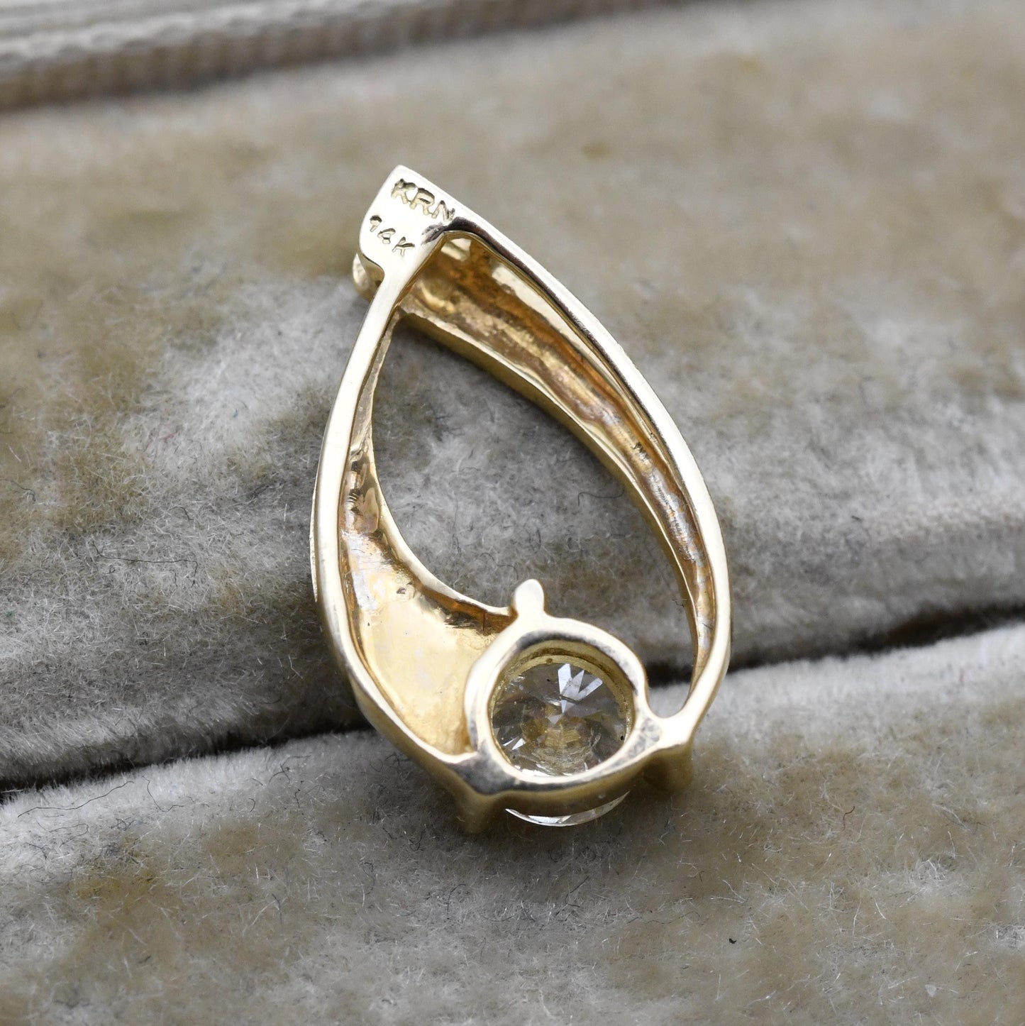KRN 14ct Gold 1/3 Carat Diamond Pendant .33 Carat Weight - Minimalist Jewellery Gift for Her
