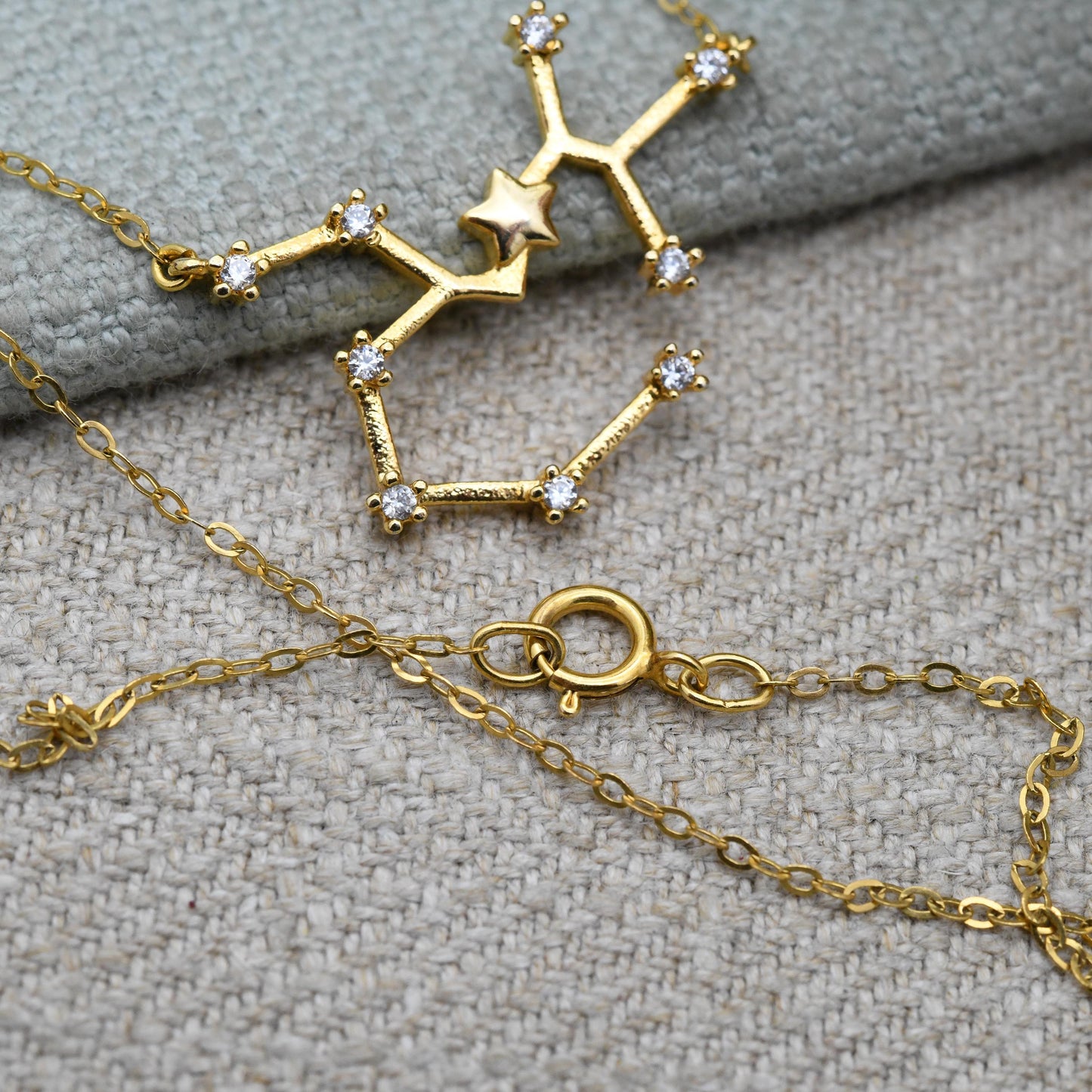 14ct Gold Filled Sagittarius Constellation Star Sign Pendant Necklace