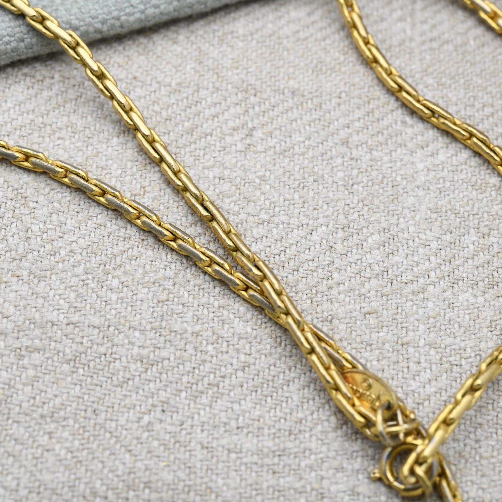 Vintage Vendome Gold Tone Chain Necklace - Long Chunky Cable Link | Signed Designer Midcentury Costume Jewellery | 30"