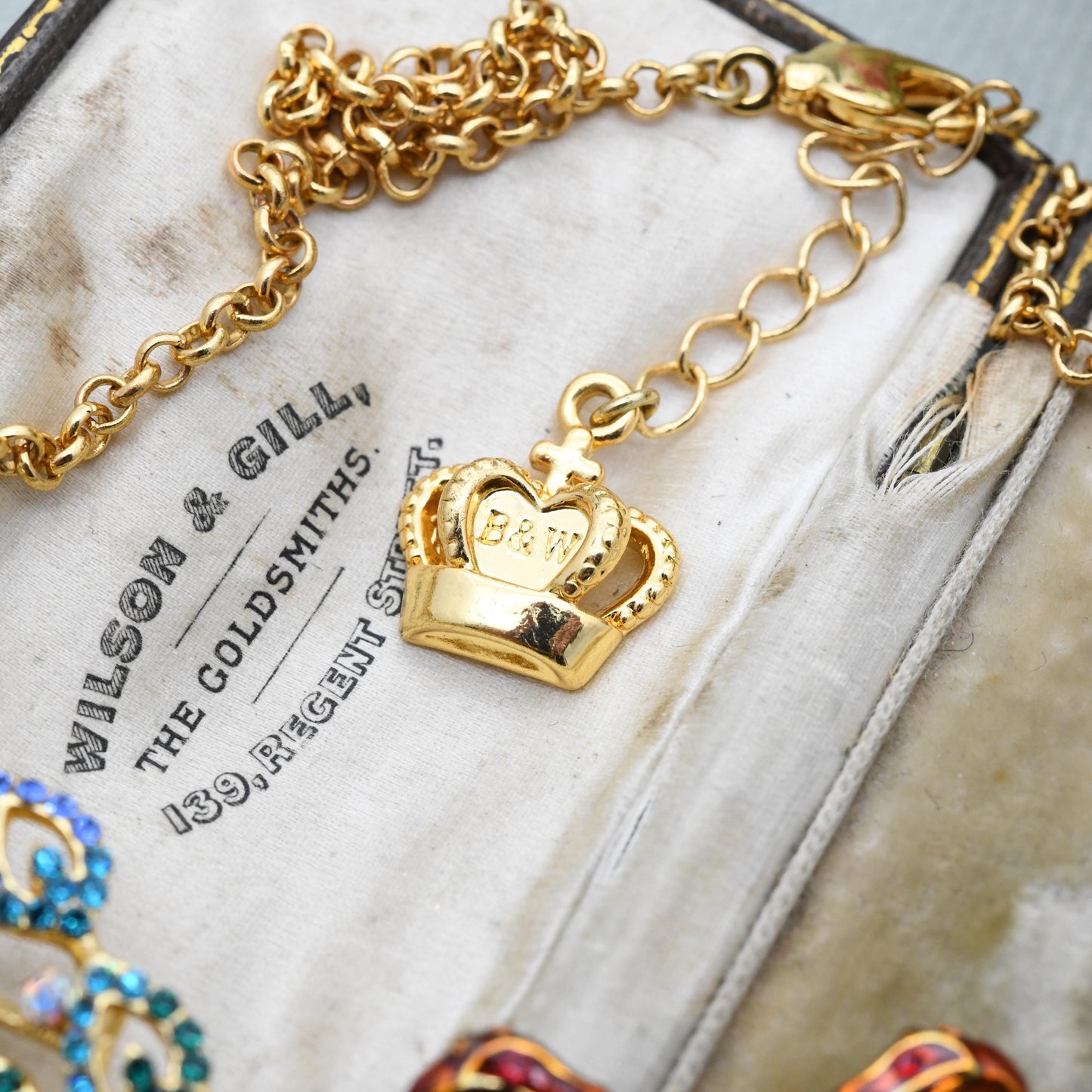 Butler and Wilson Peacock Necklace with Colourful Stones B&W - Signed Designer Jewellery
