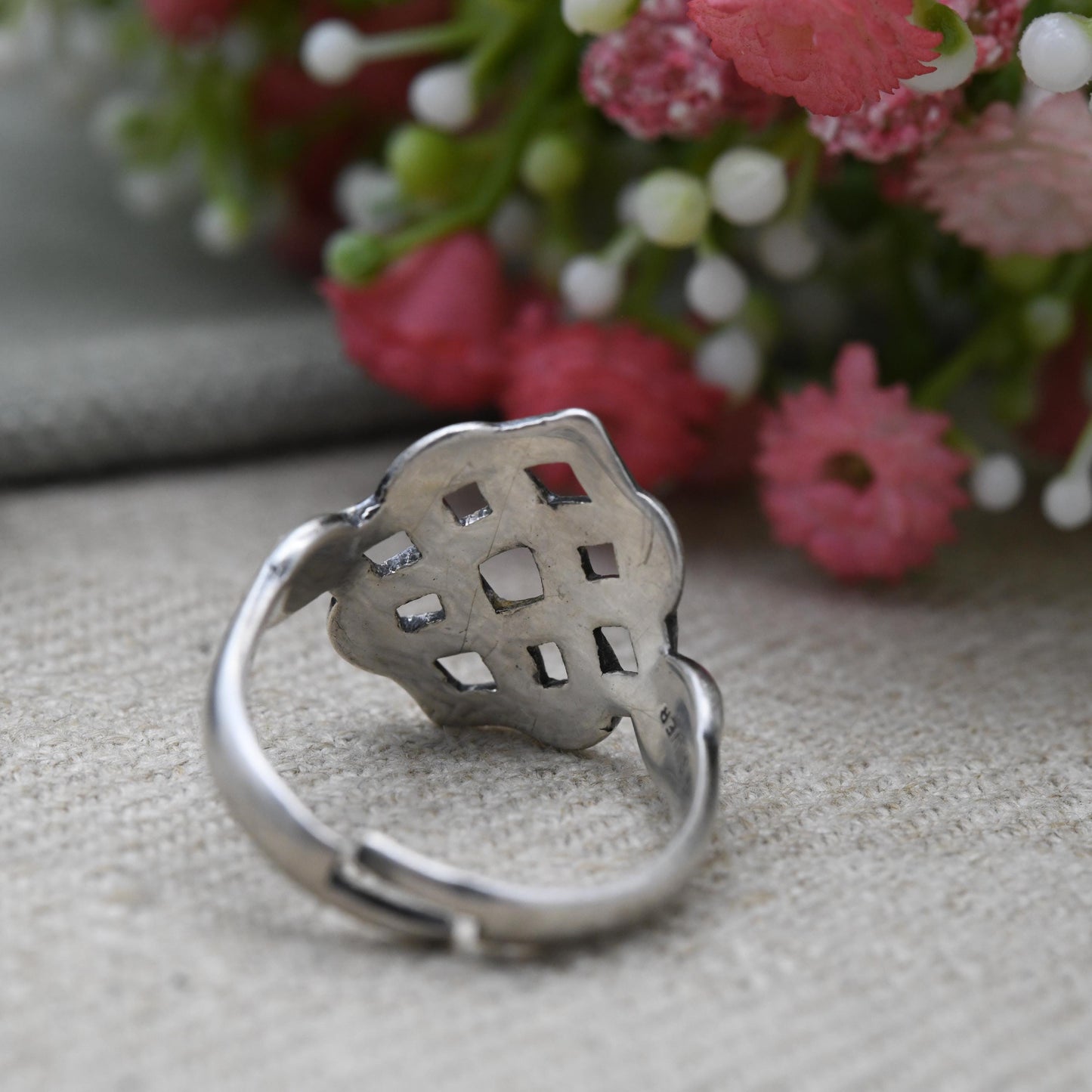 Vintage Sterling Silver Plaited Celtic Band Ring c. 1950s - Openwork Woven Knotted Band | Unisex Jewellery | UK Size - P | US Size - 7 3/4