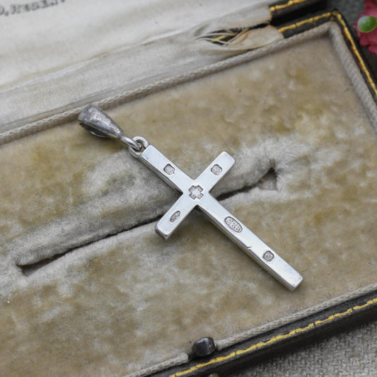 Vintage Sterling Silver Millennium Hallmark Cross Pendant 2000 - Scottish Christian St John | Religious Jewellery | Gift for Necklace
