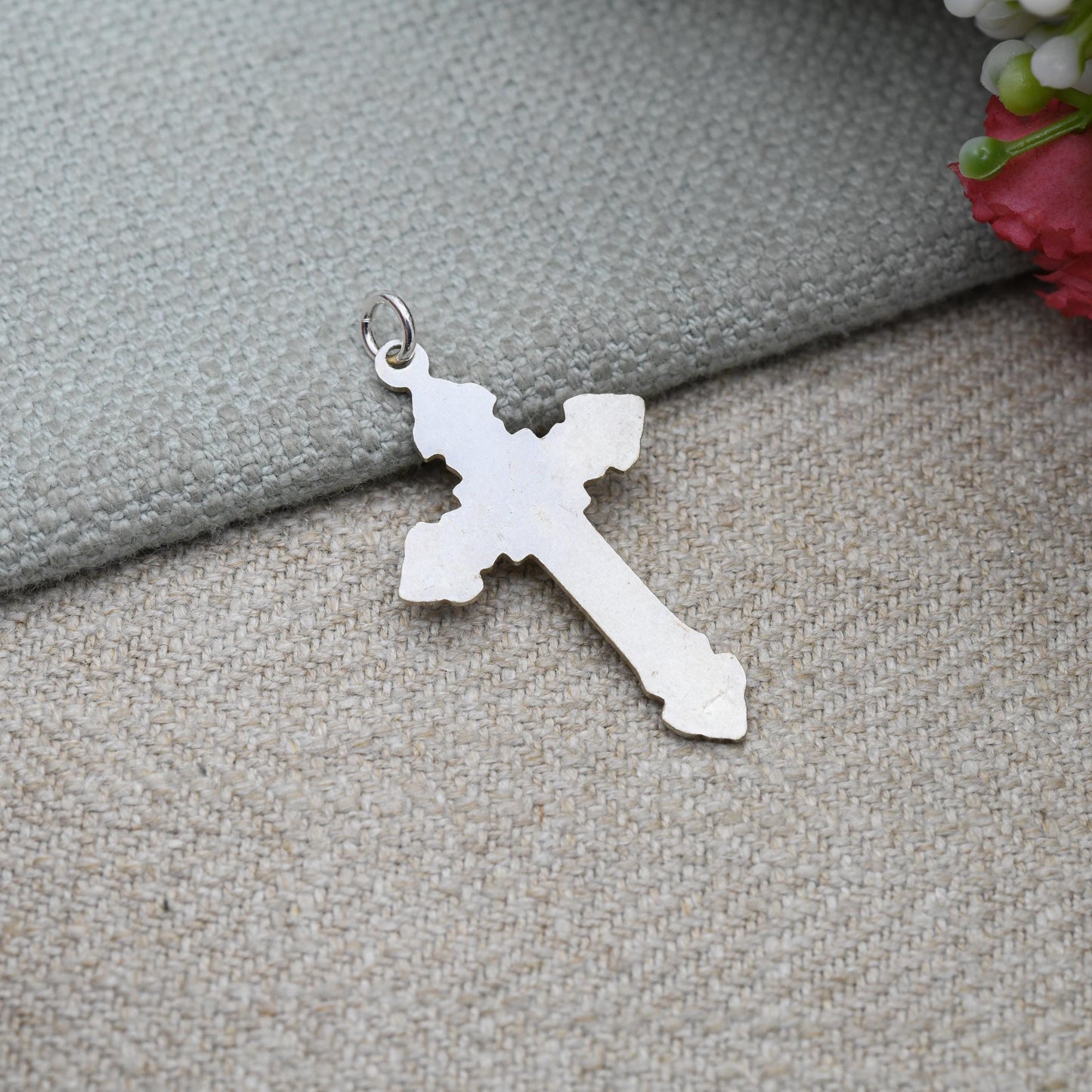 Vintage Sterling Silver Crucifix Pendant Christ on the Cross - Religious Jewellery | Gift for Charm Necklace