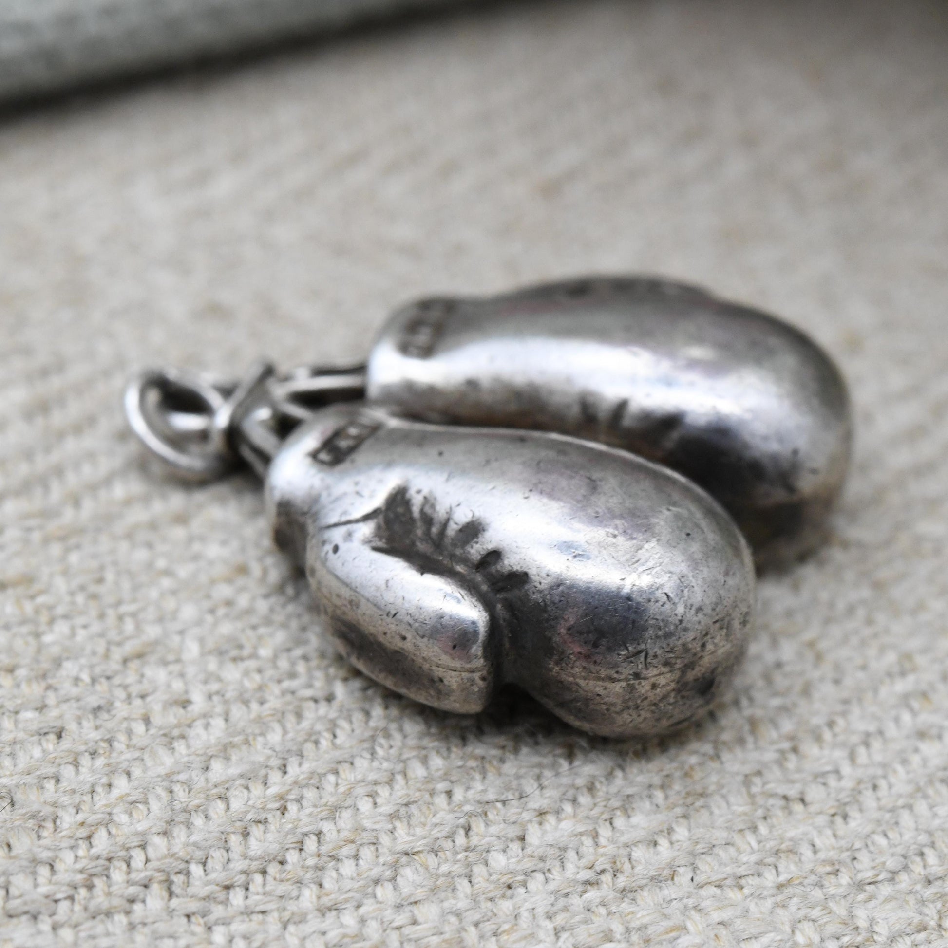 Vintage Sterling Silver Boxing Gloves Pendant 1932 by Fattorini & Sons Ltd - Sports Fob Medal Jewellery | Gift for Him