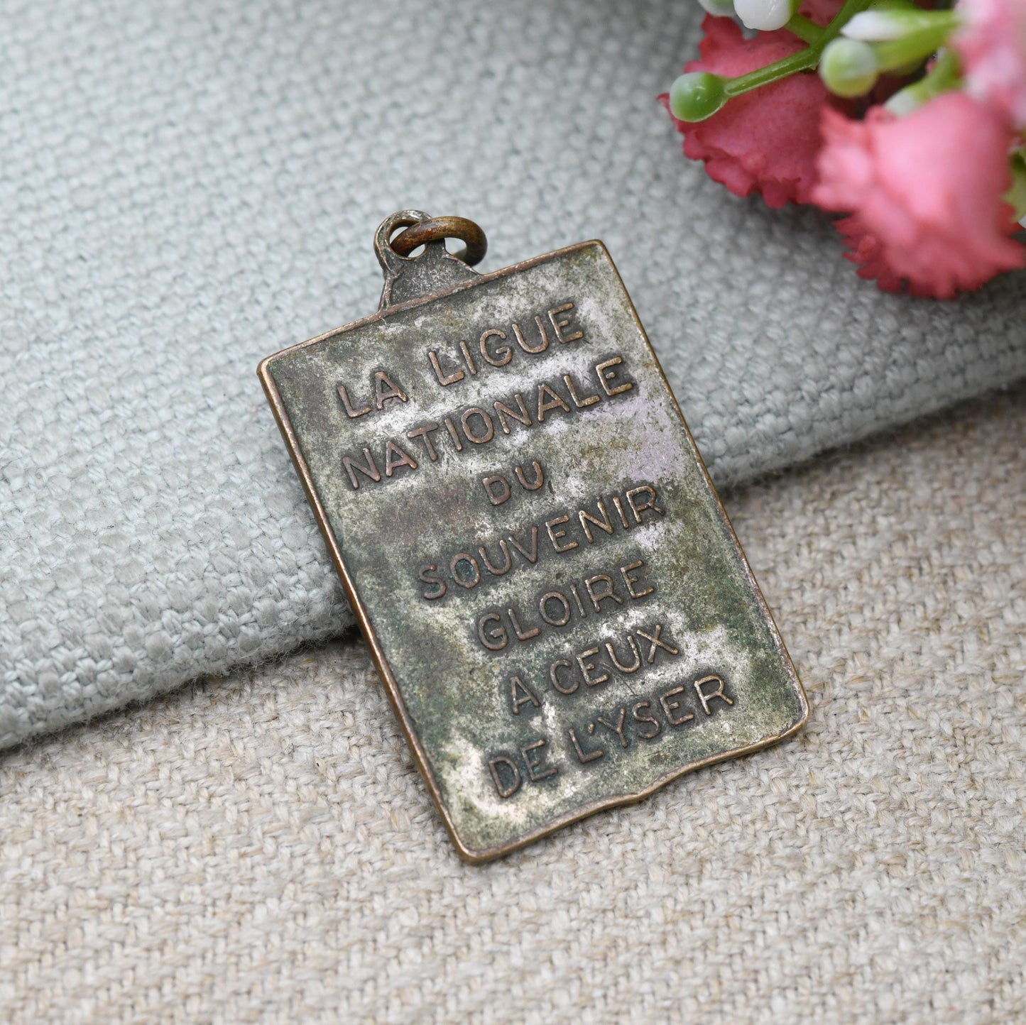 Antique Belgian Military Medal - “Ligue Nationale du Souvenir et de la Gloire” National League of Remembrance and Glory | Battle of the Yser