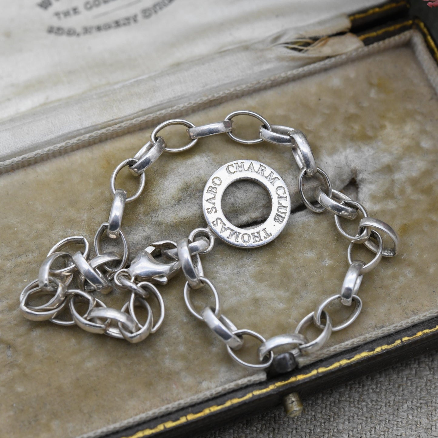 Sterling Silver Thomas Sabo Iconic Charm Bracelet with Charm Club Ring - Cable Links Chain | Gift for Her