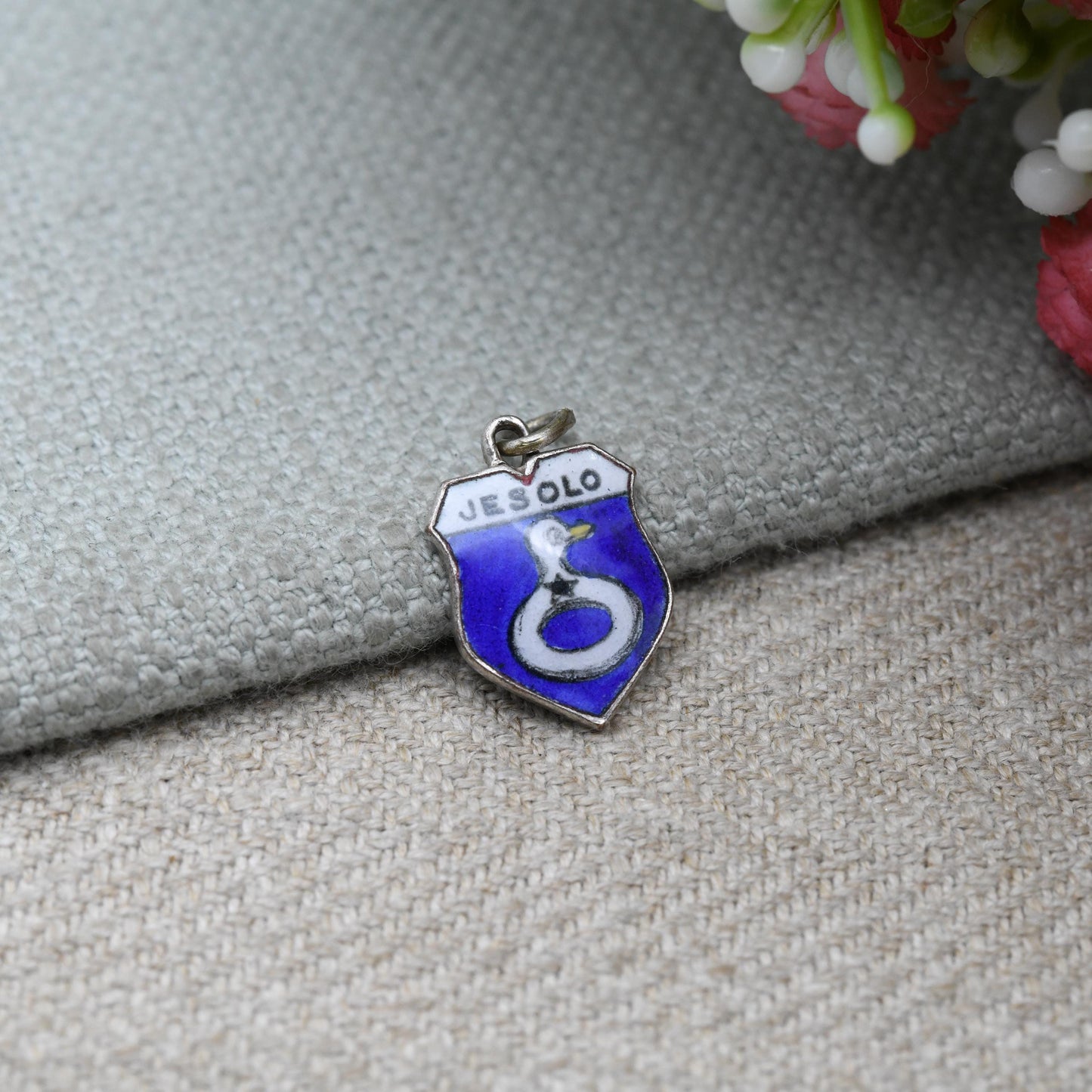 Vintage Sterling Silver Jesolo Charm Pendant - Venice | Italian Seaside | Italy | Italian Travel Charm | Souvenir Gift for Charm Bracelet