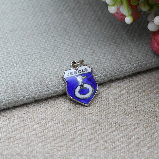 Vintage Sterling Silver Jesolo Charm Pendant - Venice | Italian Seaside | Italy | Italian Travel Charm | Souvenir Gift for Charm Bracelet