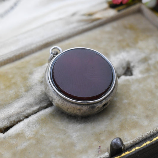 Antique Carnelian and Bloodstone Fob Pendant - Victorian Double-Sided Gemstone Charm | Gentleman’s Watch Chain Jewellery