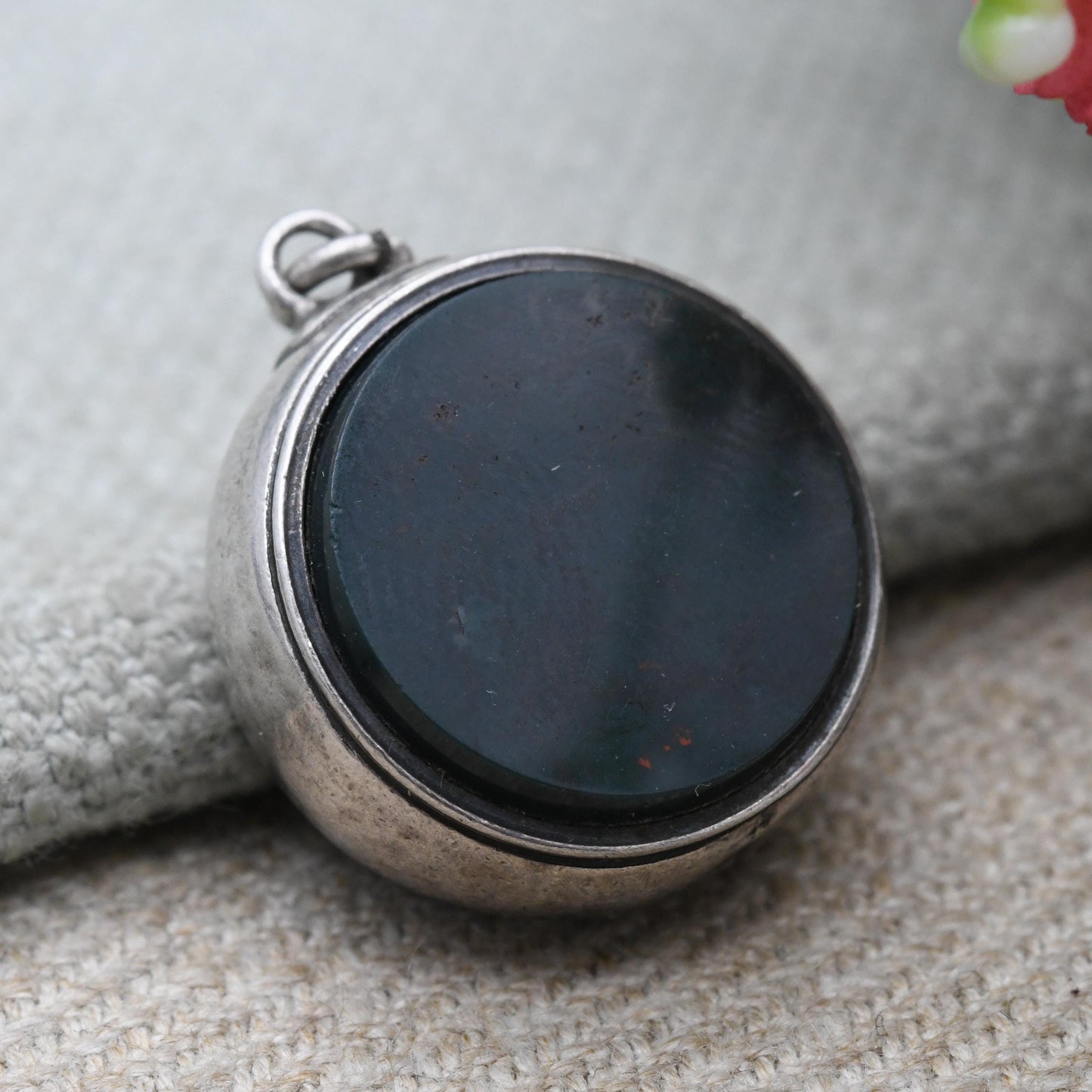 Antique Carnelian and Bloodstone Fob Pendant - Victorian Double-Sided Gemstone Charm | Gentleman’s Watch Chain Jewellery