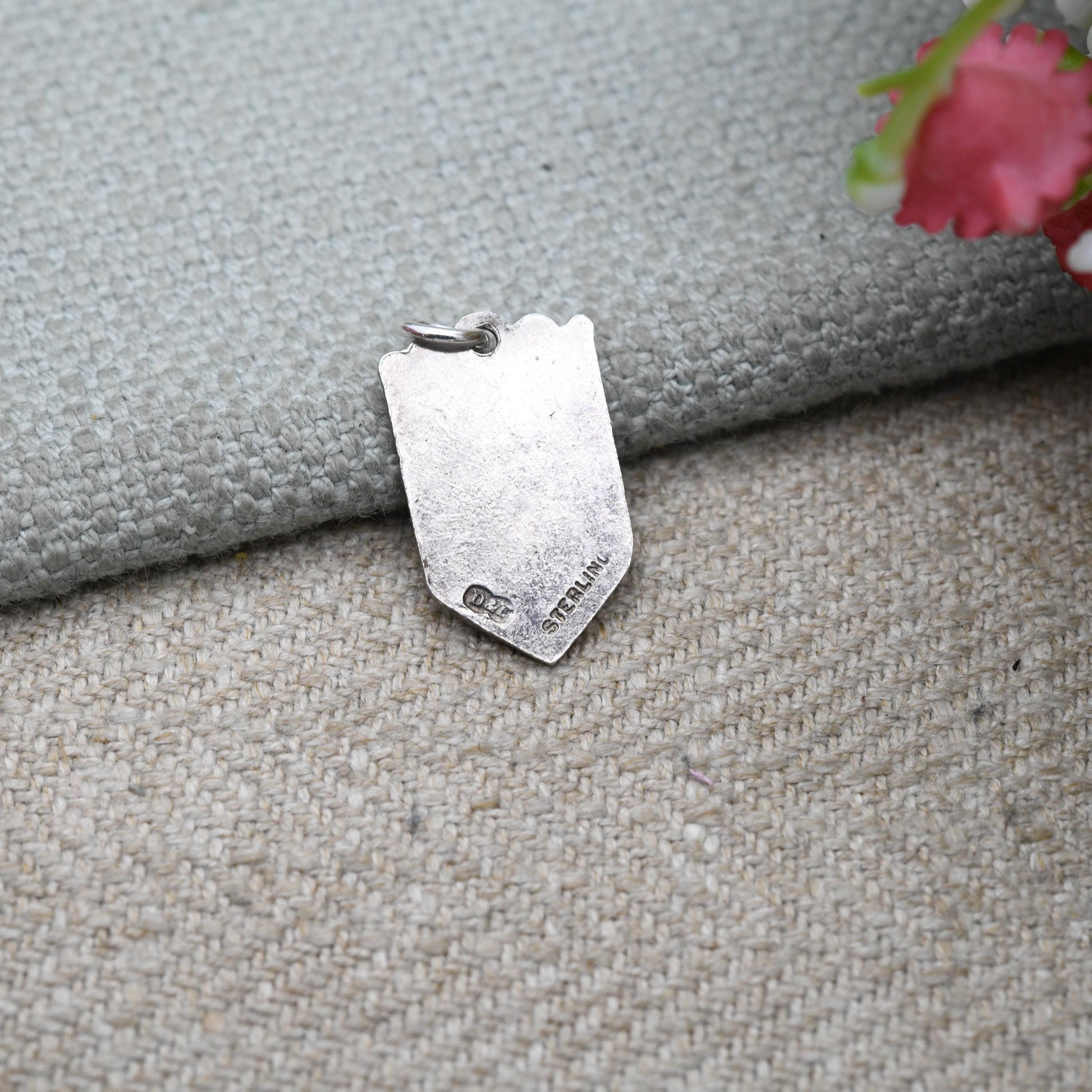 Vintage Sterling Silver Enamel Liverpool Travel Charm - Liver Bird Souvenir Pendant | Mid-Century British City Jewellery for Charm Bracelet