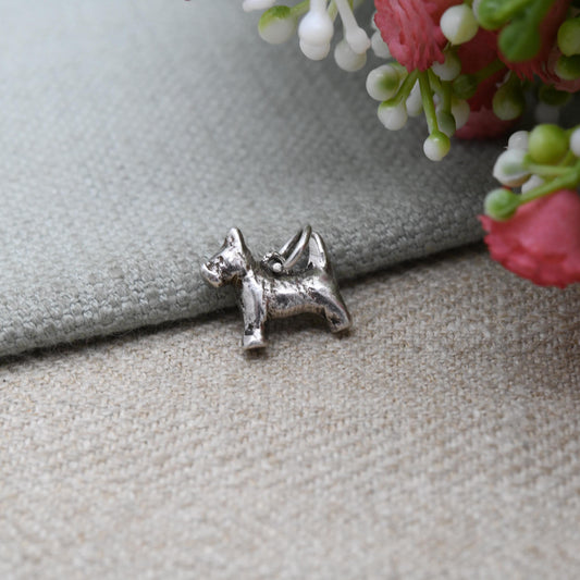 Vintage Sterling Silver Schnauzer Charm Pendant - Miniature Schnauzer | Dog Charm | Gift for Charm Bracelet