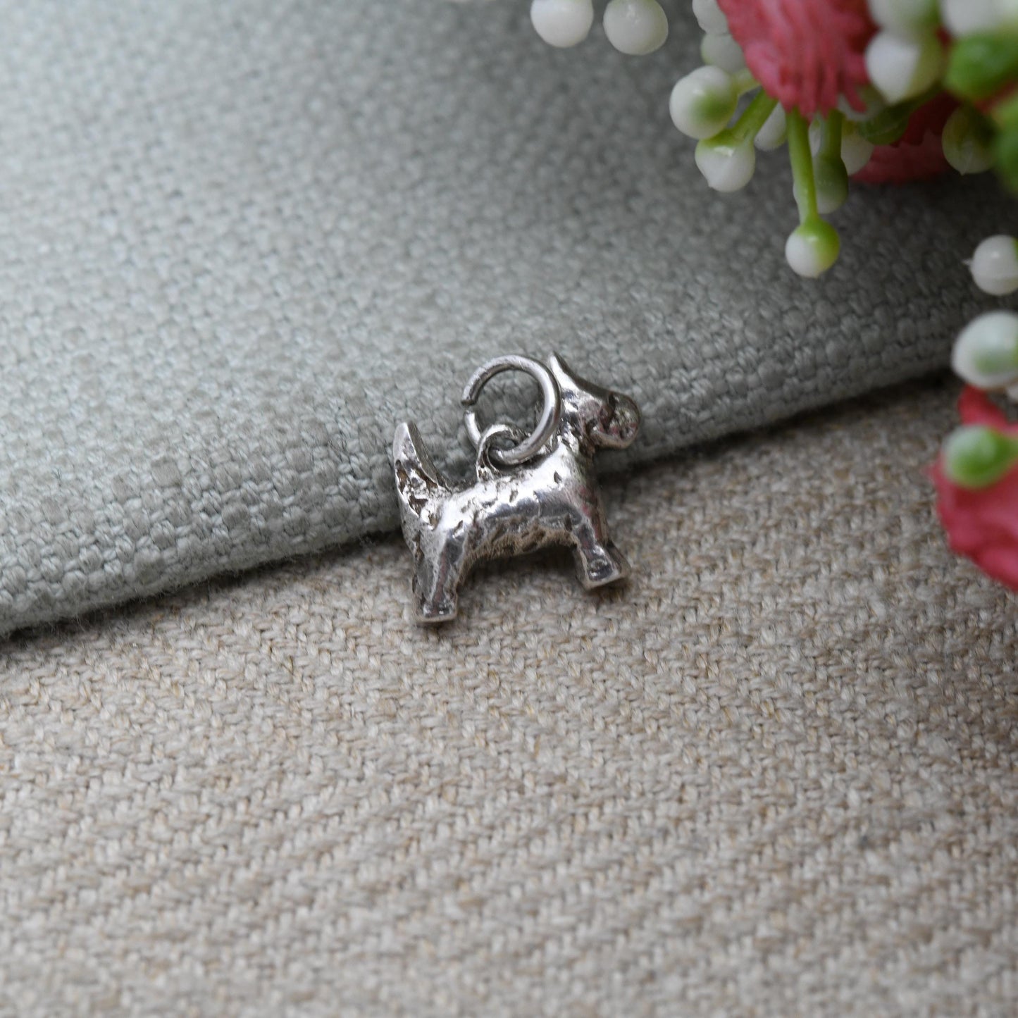 Vintage Sterling Silver Schnauzer Charm Pendant - Miniature Schnauzer | Dog Charm | Gift for Charm Bracelet
