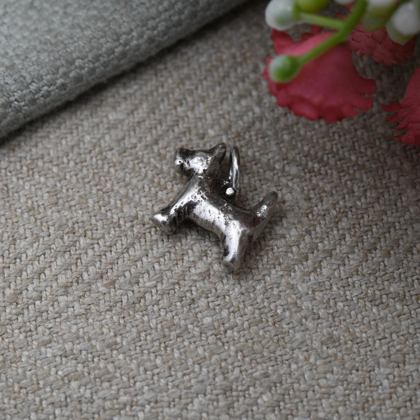 Vintage Sterling Silver Schnauzer Charm Pendant - Miniature Schnauzer | Dog Charm | Gift for Charm Bracelet