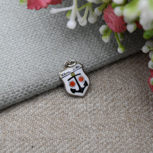 Vintage 800. Silver Kehl am Rhein Charm Pendant - Baden-Württemberg | Germany | Rhine River | Europe | Souvenir Gift for Charm Bracelet