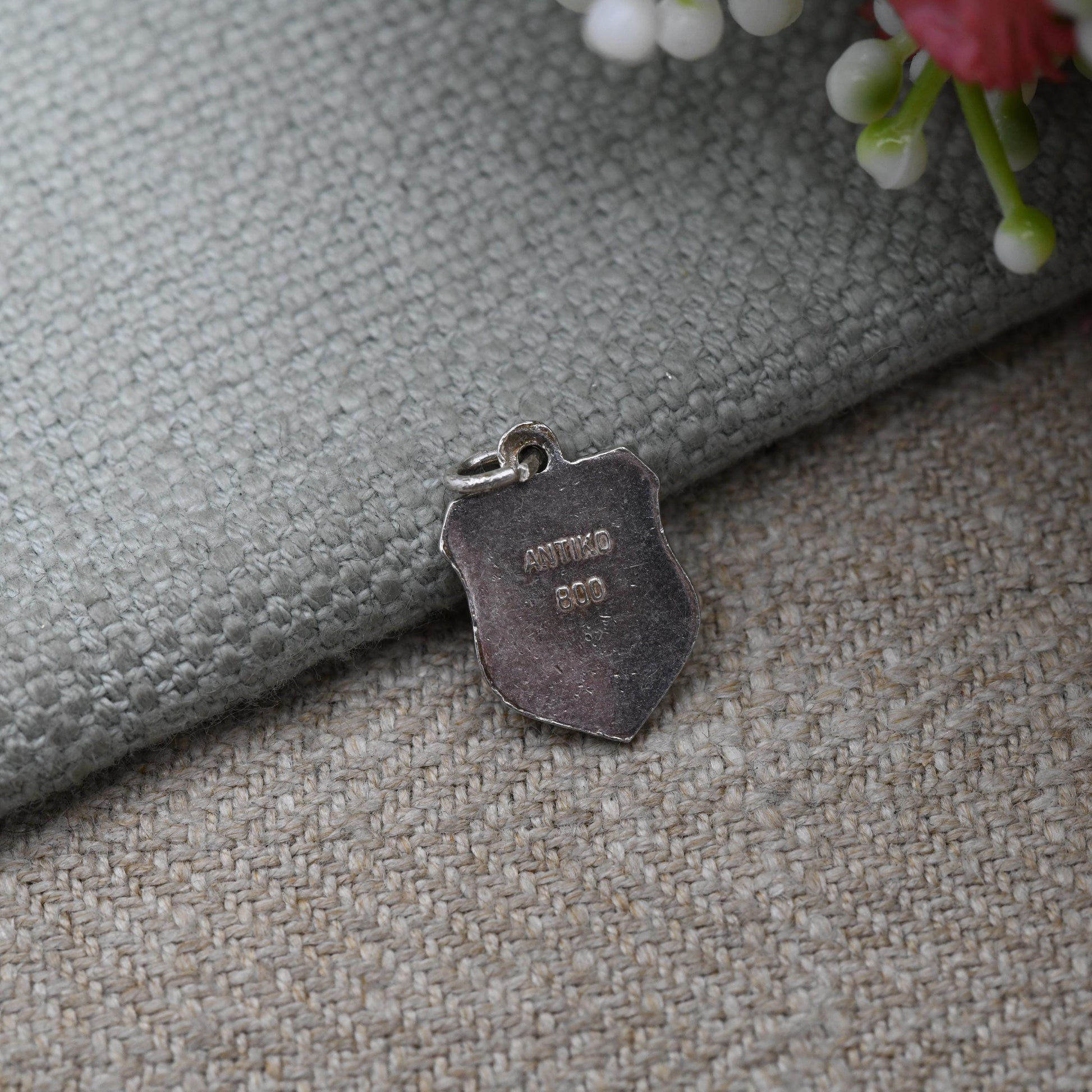 Vintage 800. Silver Kehl am Rhein Charm Pendant - Baden-Württemberg | Germany | Rhine River | Europe | Souvenir Gift for Charm Bracelet