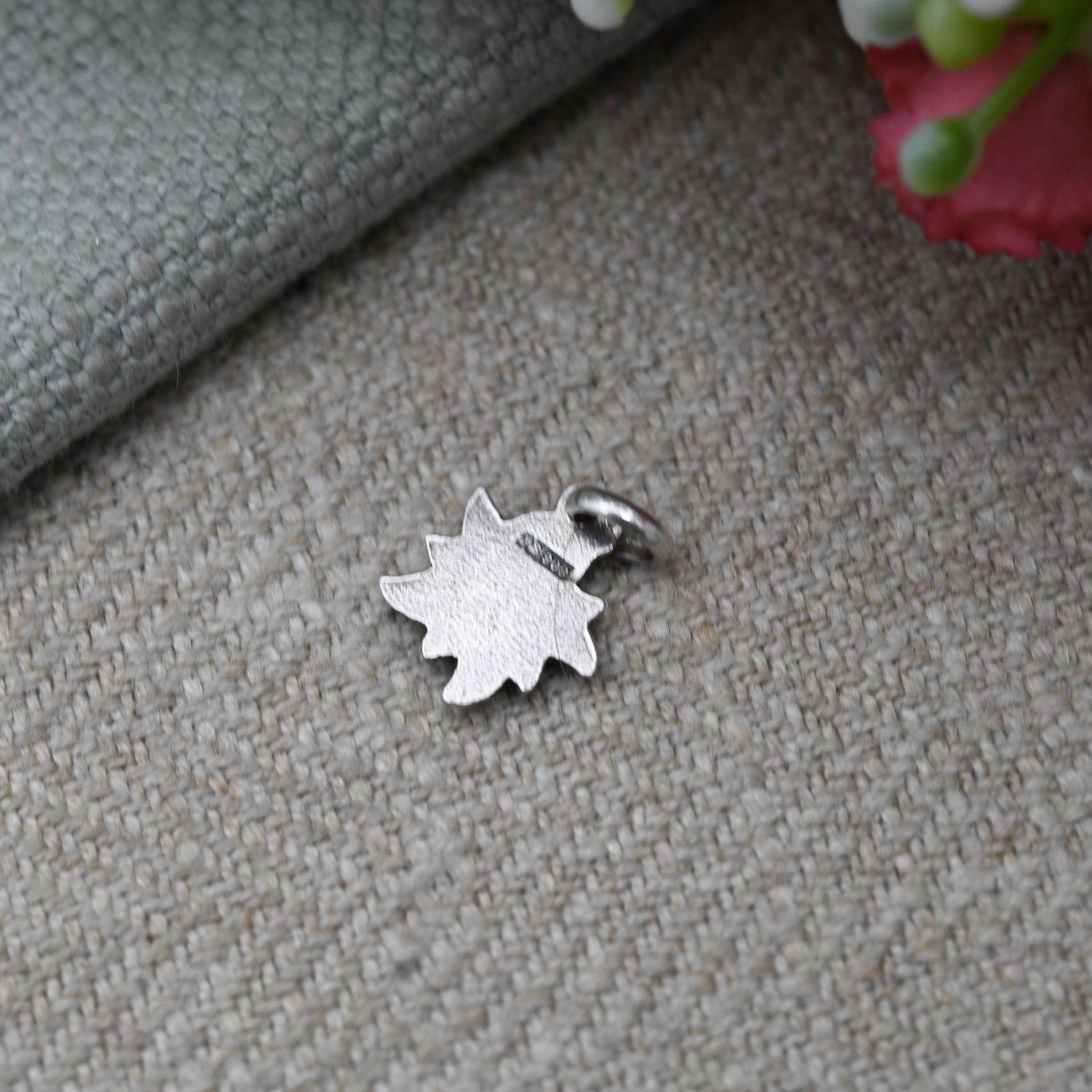 Vintage 800 Silver Edelweiss Flower Charm Pendant - Austrian Italian Swiss Floral Gift | Souvenir Gift for Charm Bracelet