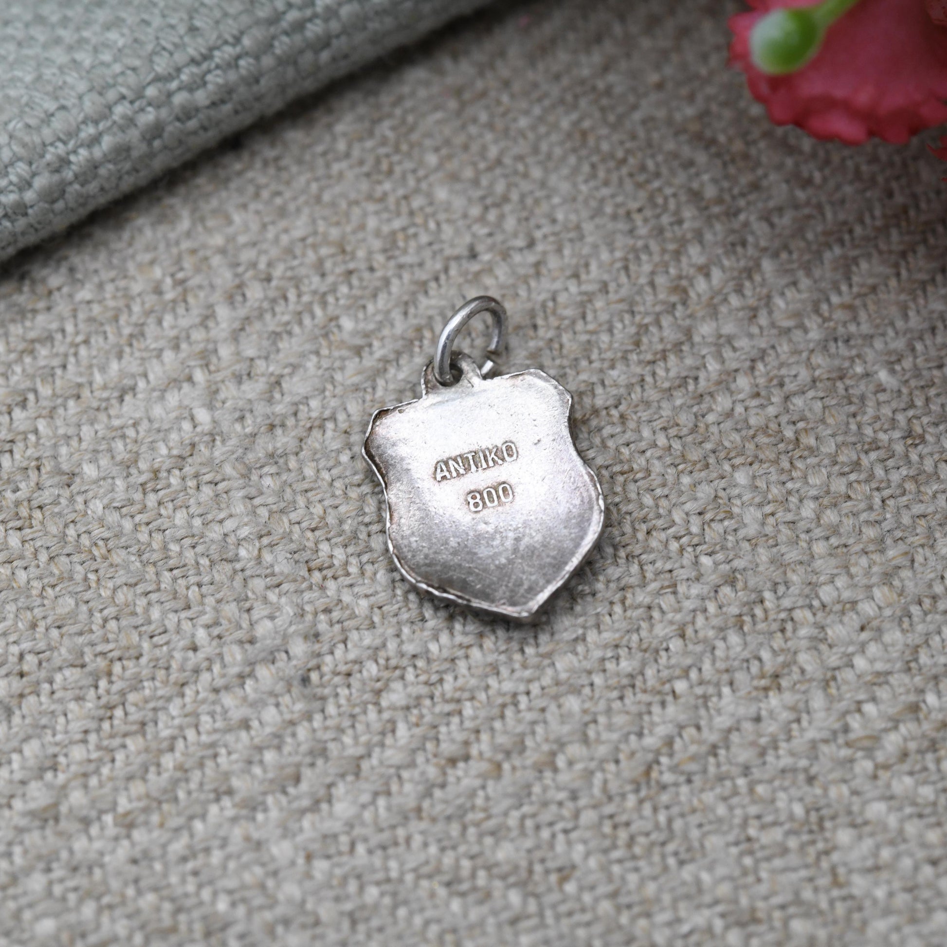 Vintage 800. Silver Loreley Charm Pendant - Lorelei | Germany | Rhine River | Europe | Souvenir Gift for Charm Bracelet