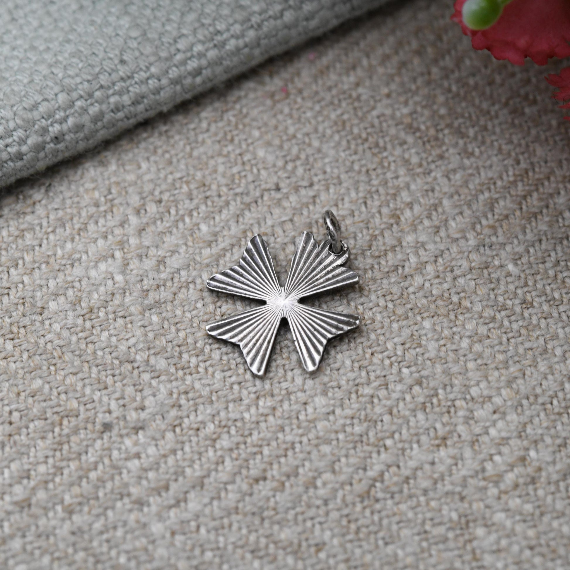 Vintage Sterling Silver Maltese Cross Pendant - Textured Arrow Cross | Malta | Christian Gift for Charm Necklace Stack