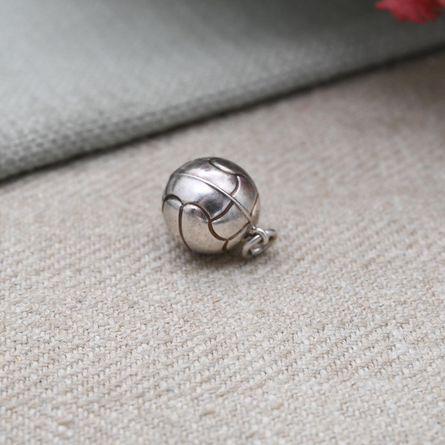 Vintage 830 Silver Retro Football Charm Pendant - Soccer Ball | England Three Lions | Hallow Ball | Football Fan | Gift for Charm Bracelet