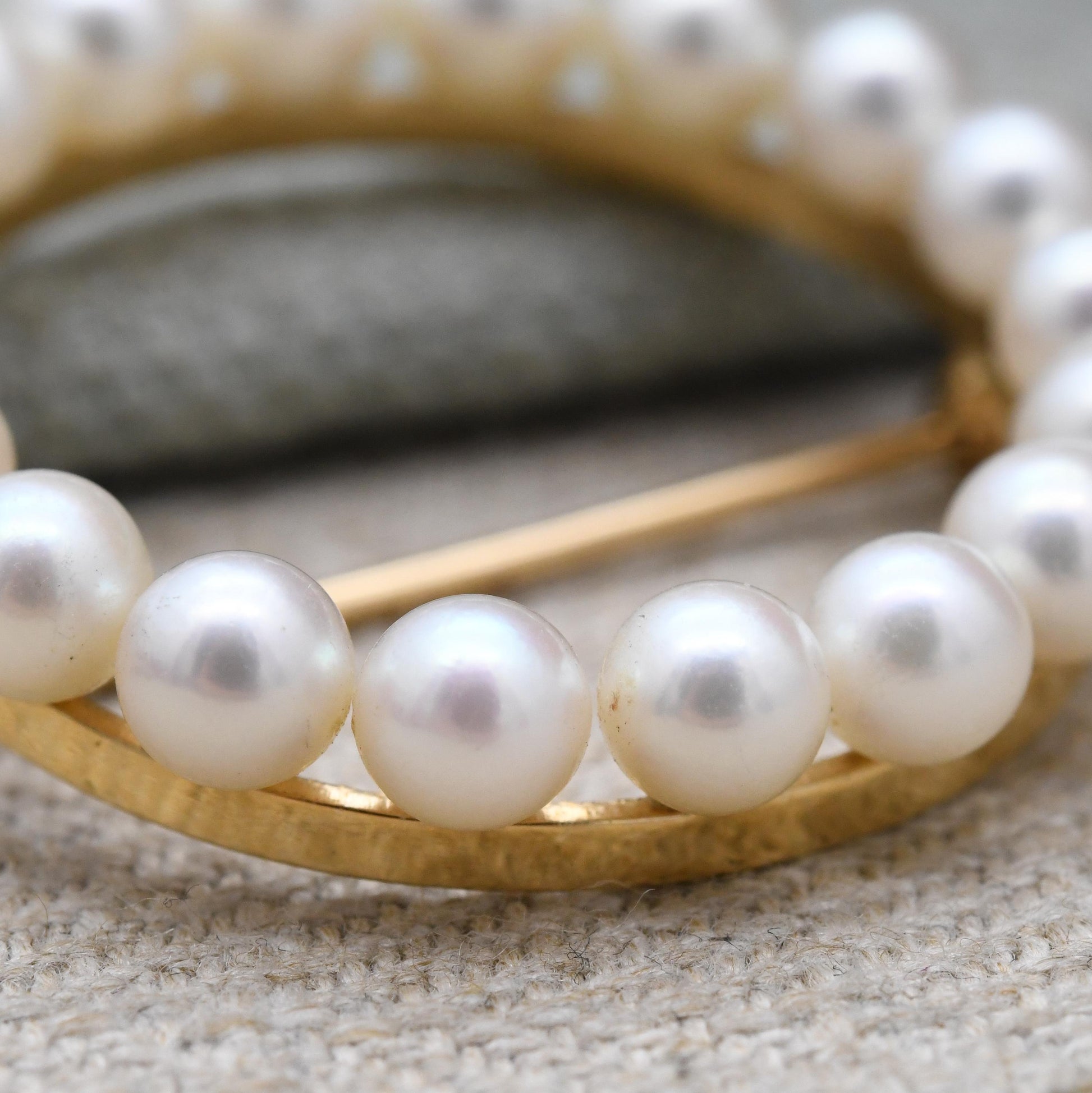 Vintage Tiffany & Co 14ct Gold and Pearl Wreath Brooch c. 1960s - 5mm White Round Pearls