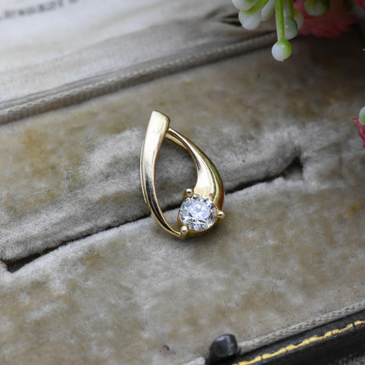 KRN 14ct Gold 1/3 Carat Diamond Pendant .33 Carat Weight - Minimalist Jewellery Gift for Her