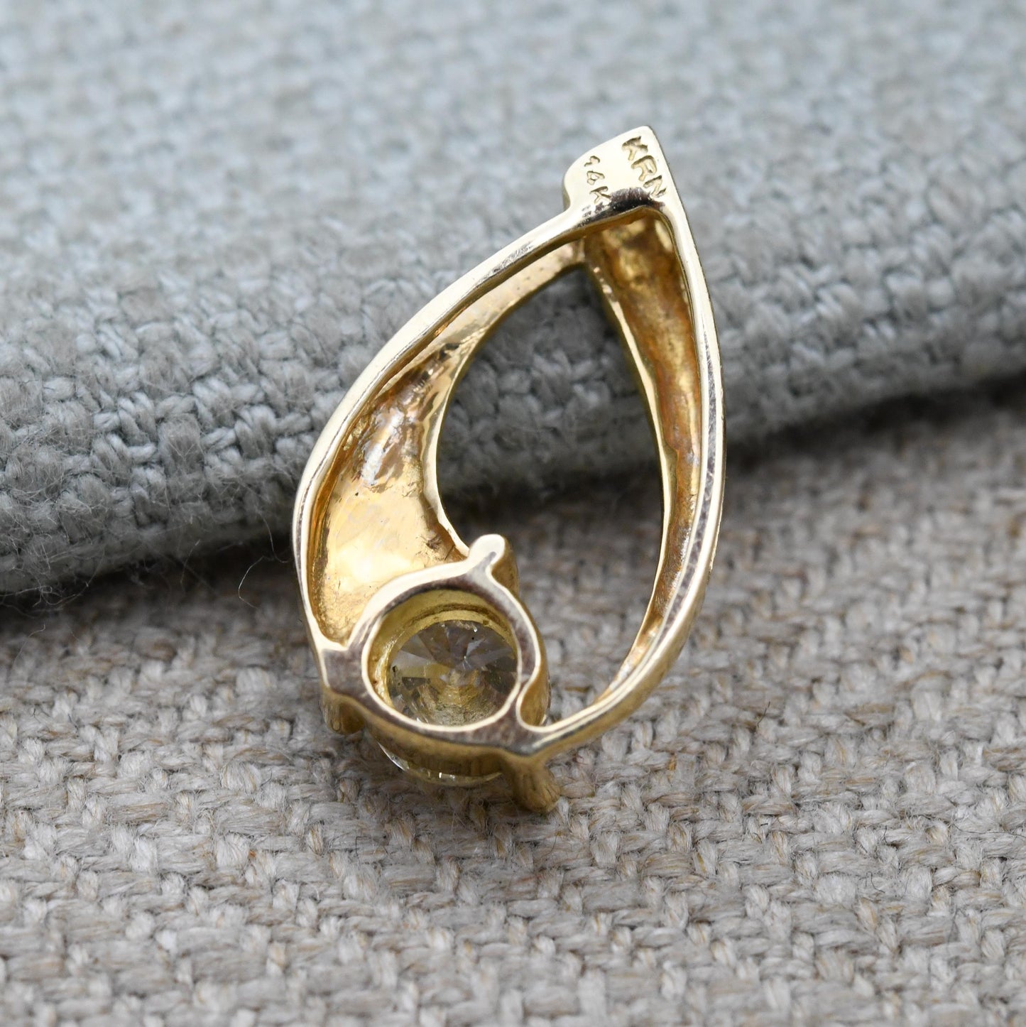 KRN 14ct Gold 1/3 Carat Diamond Pendant .33 Carat Weight - Minimalist Jewellery Gift for Her