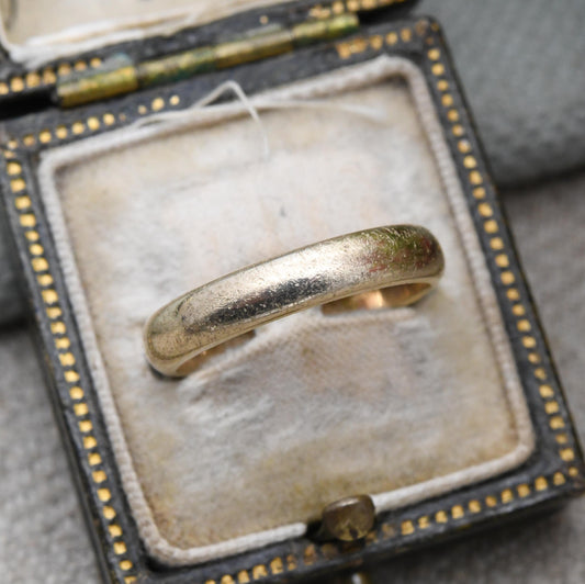 Vintage 9ct Gold Wedding Band Ring 1964 - Solid Gold Stacking Ring | Unisex Everyday Gold Jewellery | UK Size - M | US Size - 6 1/2
