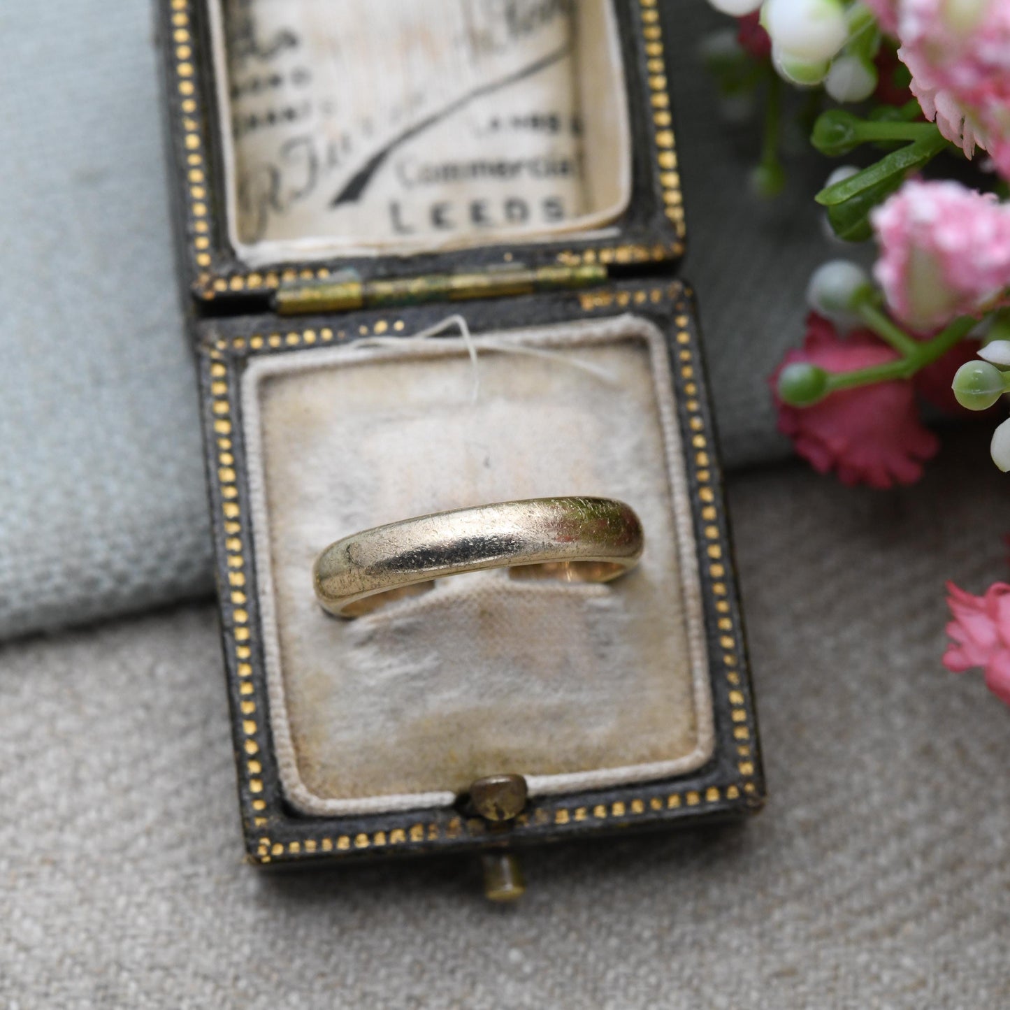 Vintage 9ct Gold Wedding Band Ring 1964 - Solid Gold Stacking Ring | Unisex Everyday Gold Jewellery | UK Size - M | US Size - 6 1/2