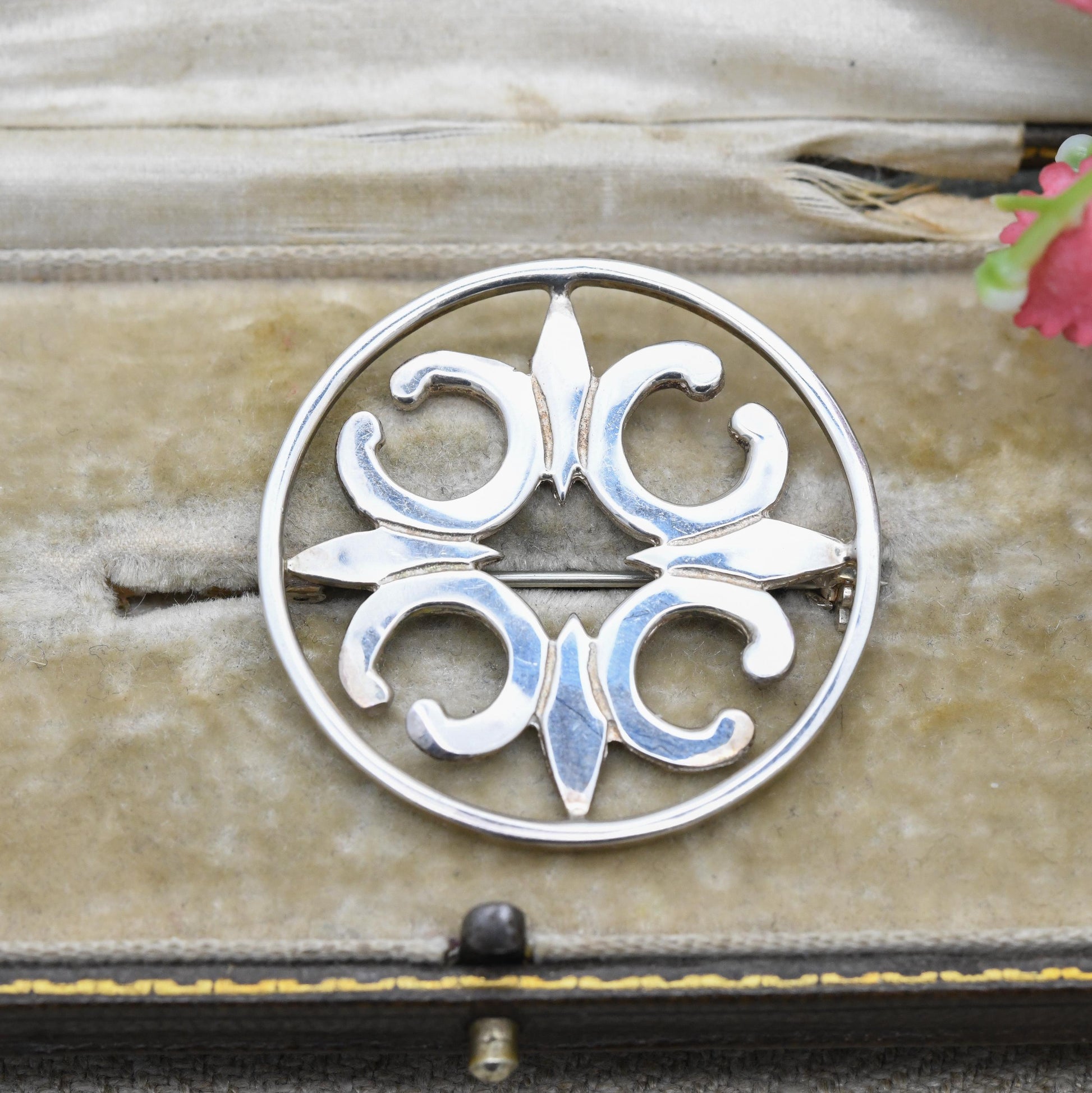 Vintage Malcolm Gray Sterling Silver St Magnus Brooch 1991 - Celtic Rose Window | Scottish Cathedral
