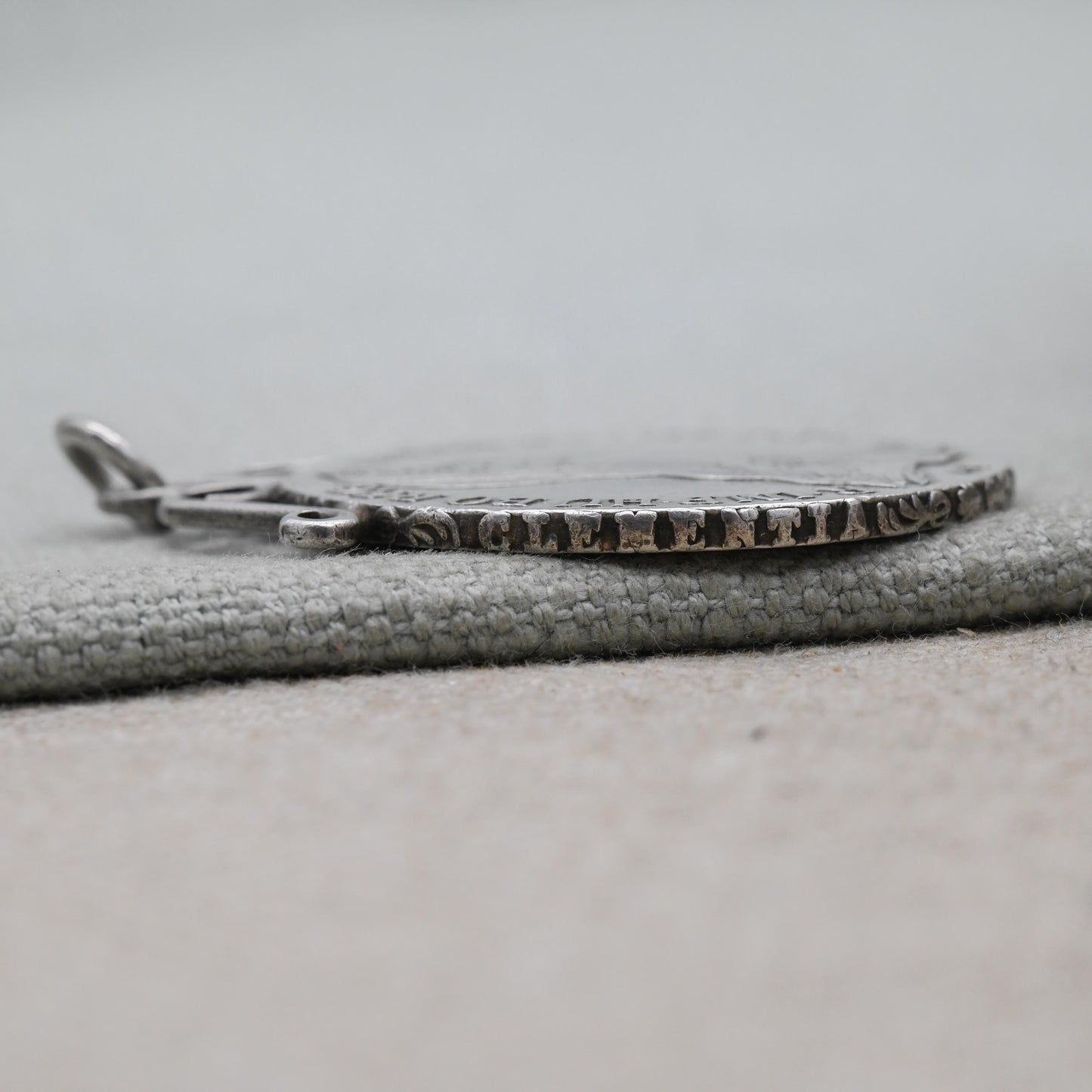 Antique Silver Maria Theresa Thaler Coin Pendant Dated 1780 - Large Collectable Austrian Coin