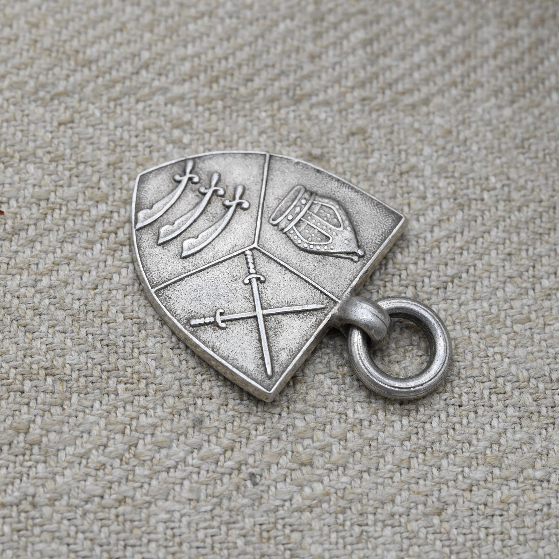 Vintage Sterling Silver Heraldic Shield Medal Pendant - Winners Award for 80 Yard Race 1933 | Medal Collection