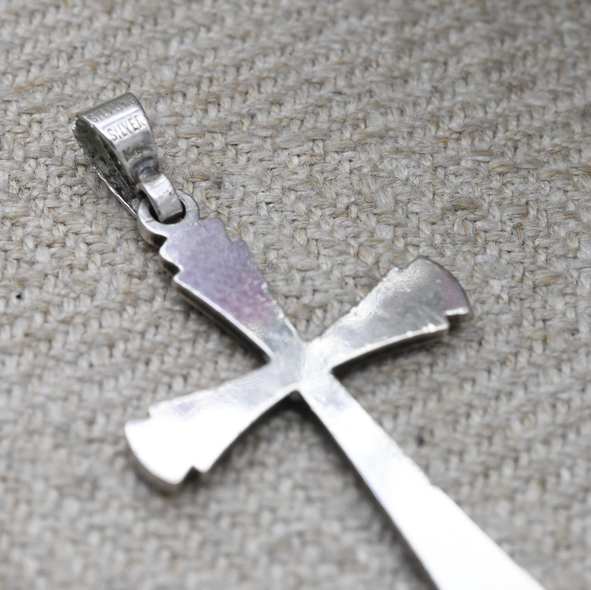Vintage Kordes and Lichtenfels Sterling Silver Cross Pendant - K&L Raised Relief Scrolling Religious Gift | Christian Necklace