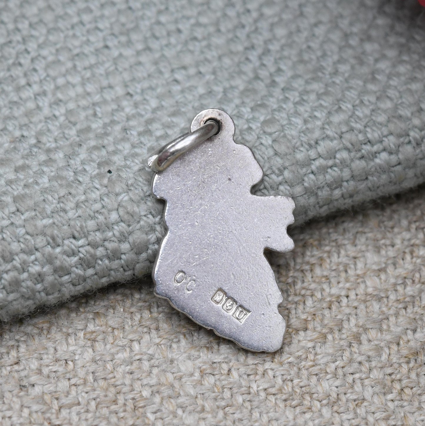 Vintage Sterling Silver Ireland Map Charm 1962 - Belfast Galway Dublin and Cork | Travel Souvenir Jewellery | Gift for Charm Bracelet