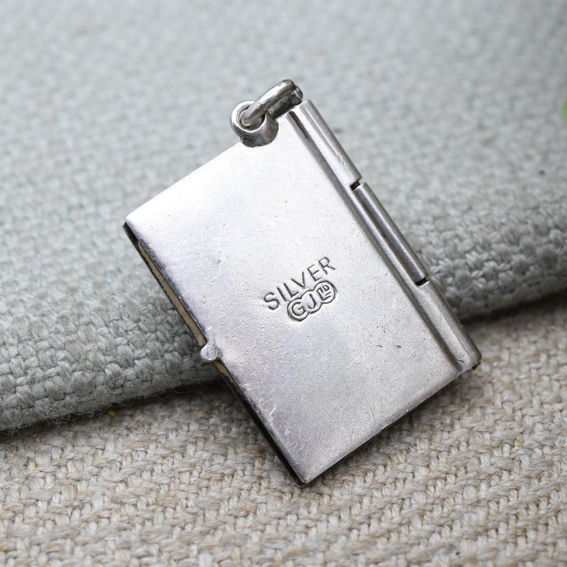 Vintage Georg Jensen Sterling Silver British Passport Charm Pendant - Travel Souvenir Jewellery | Collectable Designer Charm