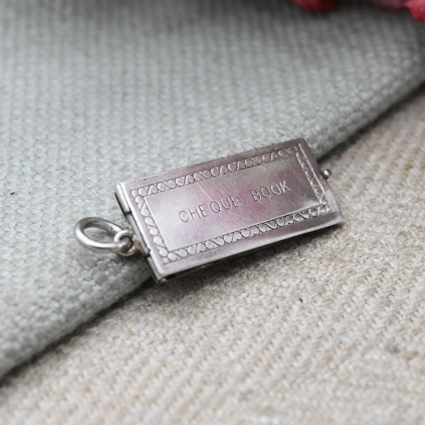 Vintage Georg Jensen Sterling Silver Cheque Book Charm - Opening Pendant | Mid-Century Designer Collectable Jewellery