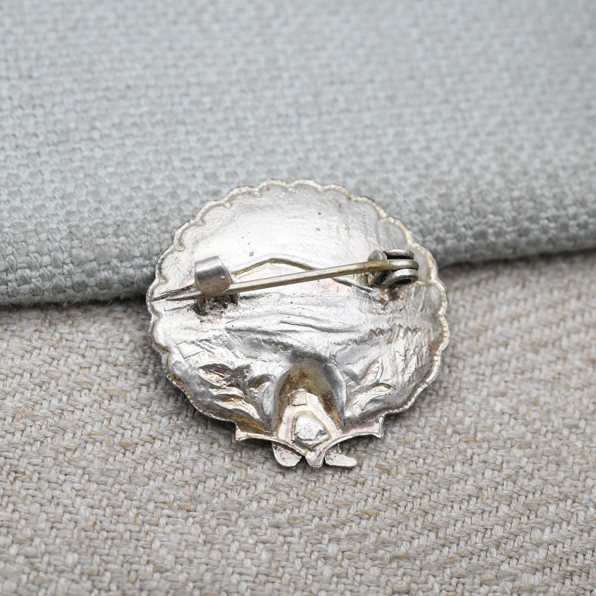 Antique Sterling Silver Enamel Cornish Pixie Brooch c. 1920s Art Deco - Bright Colourful Enamel | Made in England