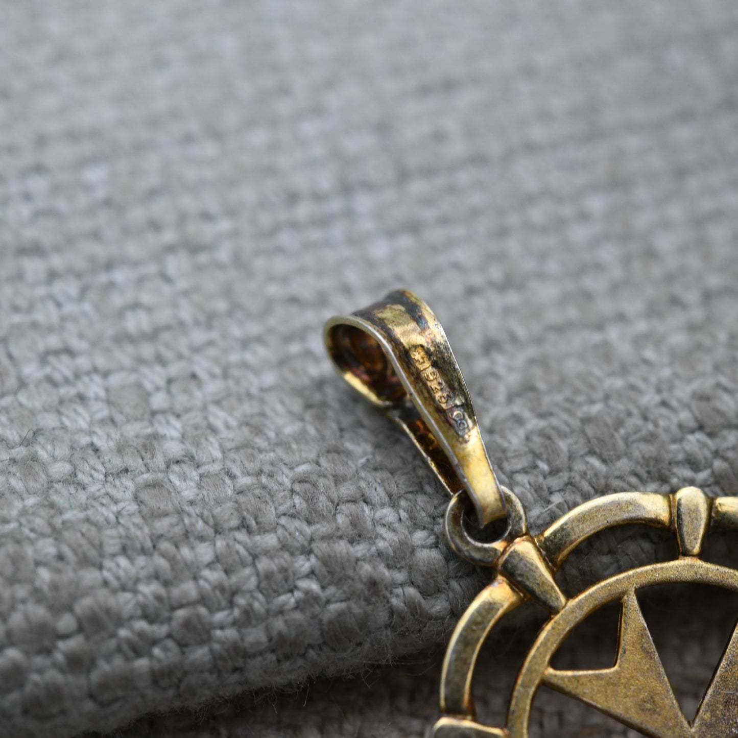 Vintage Gold Plated Sterling Silver Maltese Cross Pendant - Pretty Gift for Charm Necklace Stack