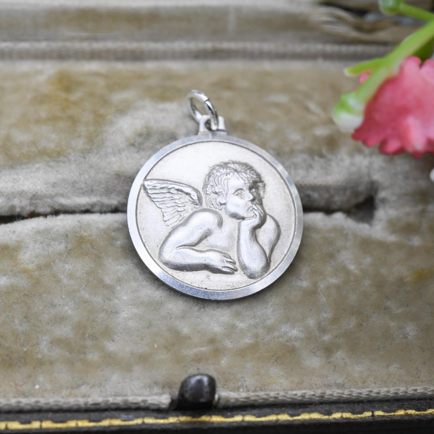 Vintage Italian Sterling Silver Cherub Charm Pendant - Baby Angel | Love | Cupid Valentine's Gift for Charm Bracelet